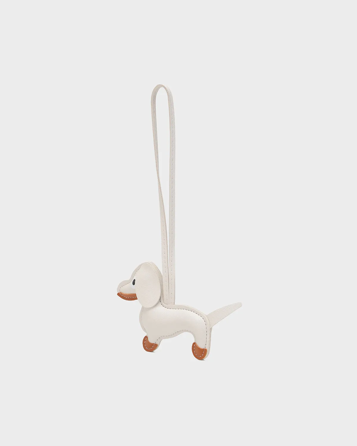 Dog Bag Charm in White