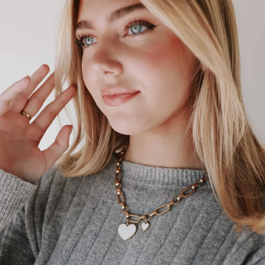 Double the Love Pendant Heart Necklace