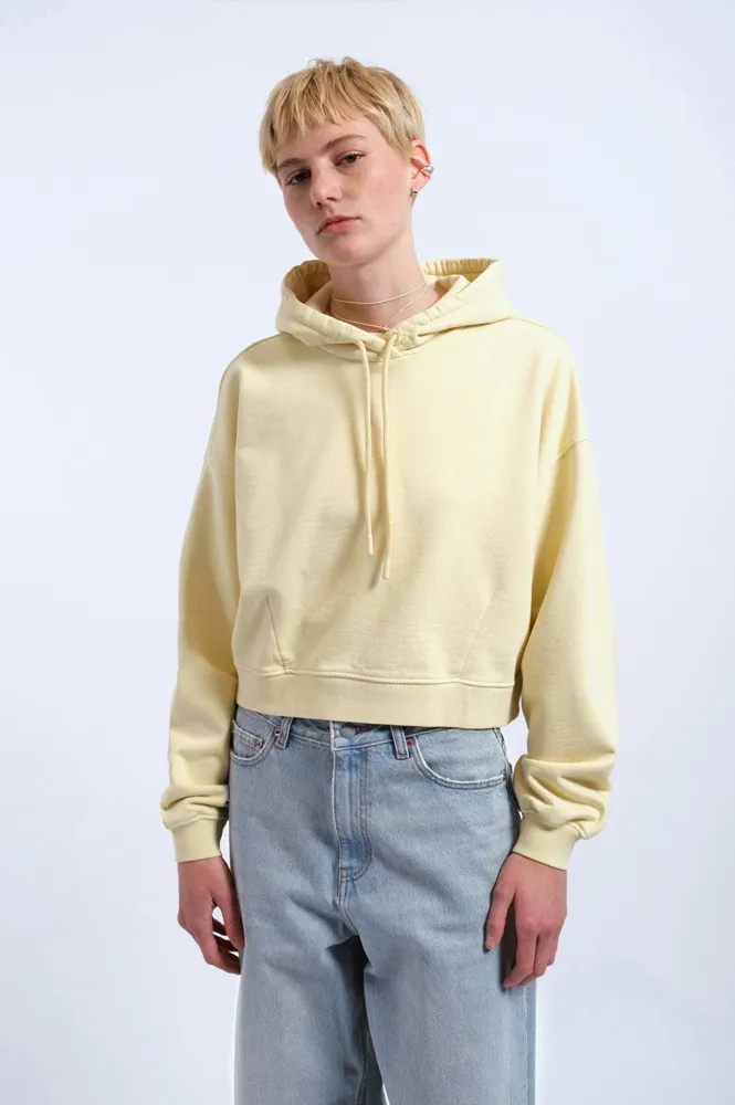 Dr Denim Ethel Washed Light Yellow Hoodie