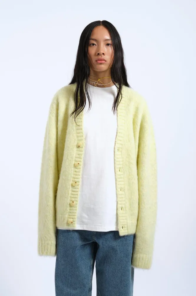 Dr Denim Tom Brushed Light Yellow Cardigan