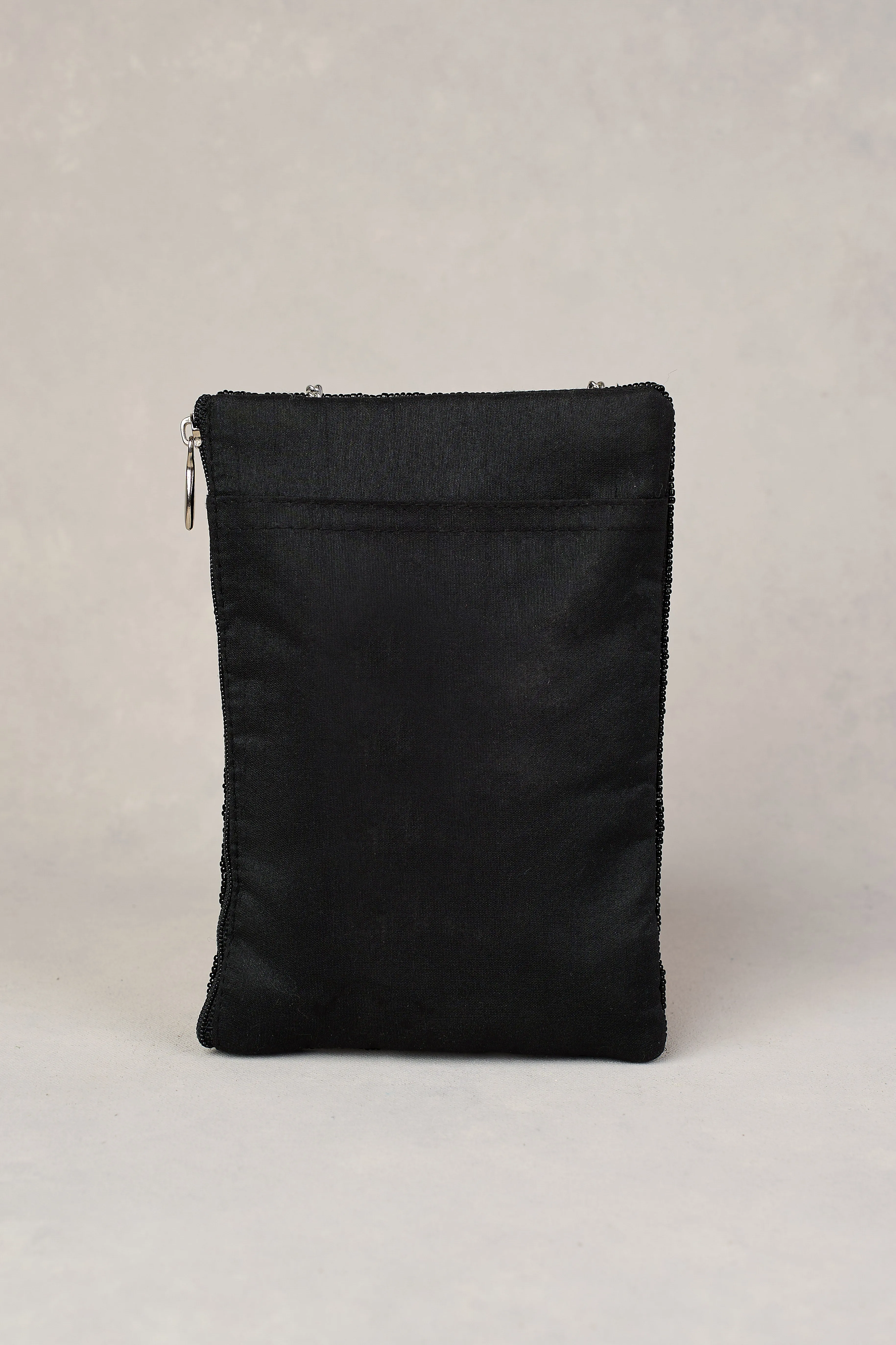 Eiffel Border Cos Bag - Black & White