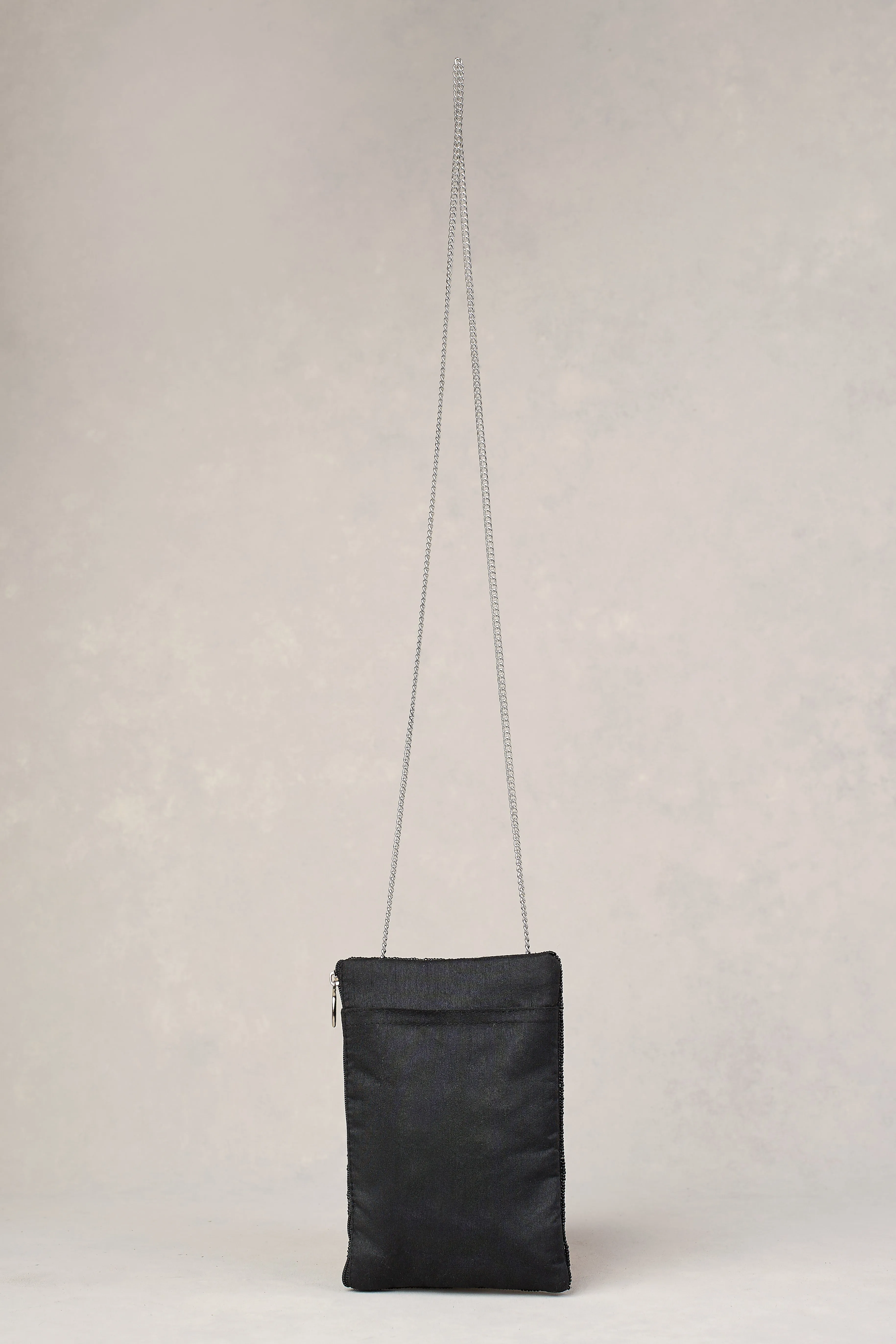 Eiffel Border Cos Bag - Black & White