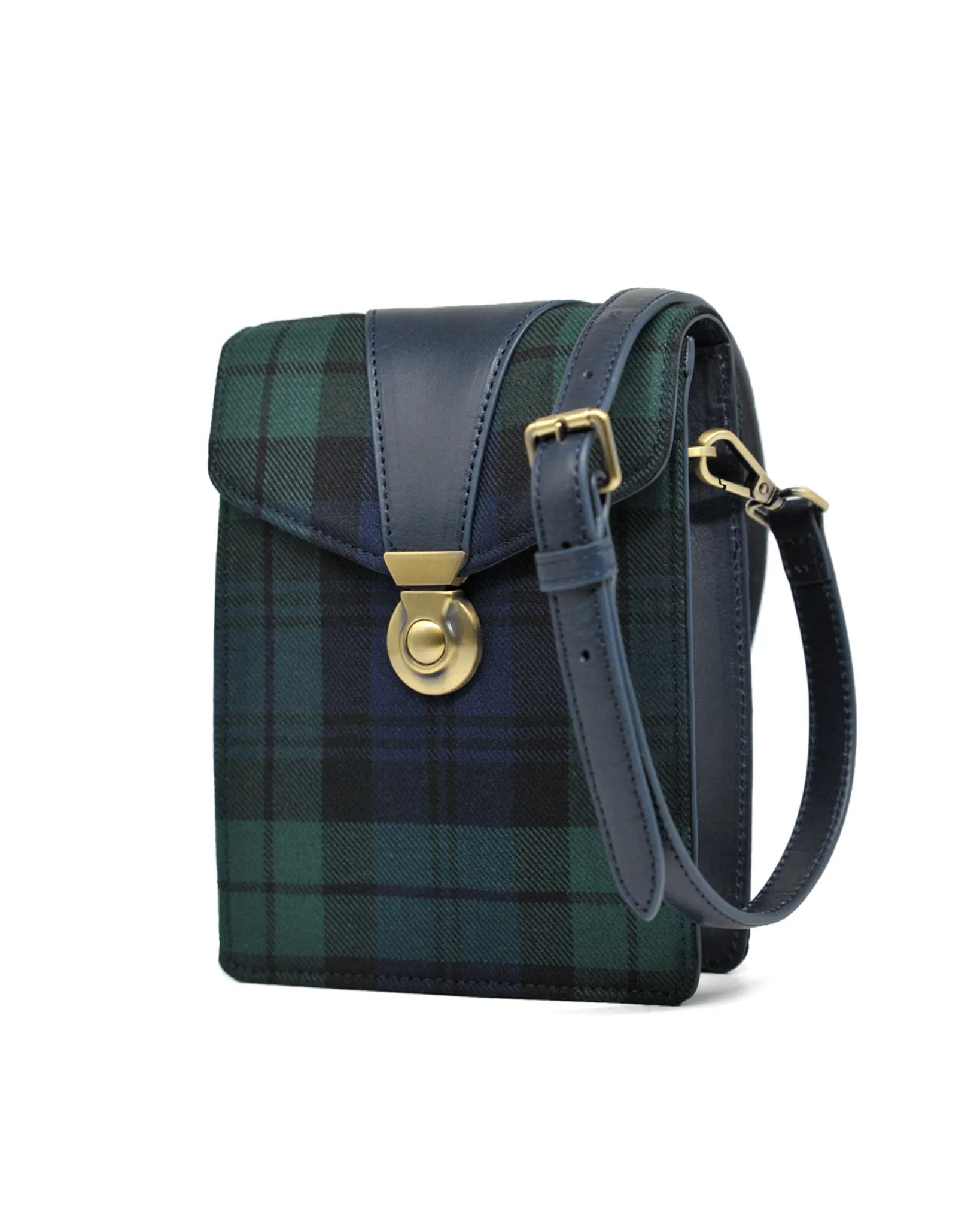 Explorer Tartan Crossbody (Black Watch/ Navy)