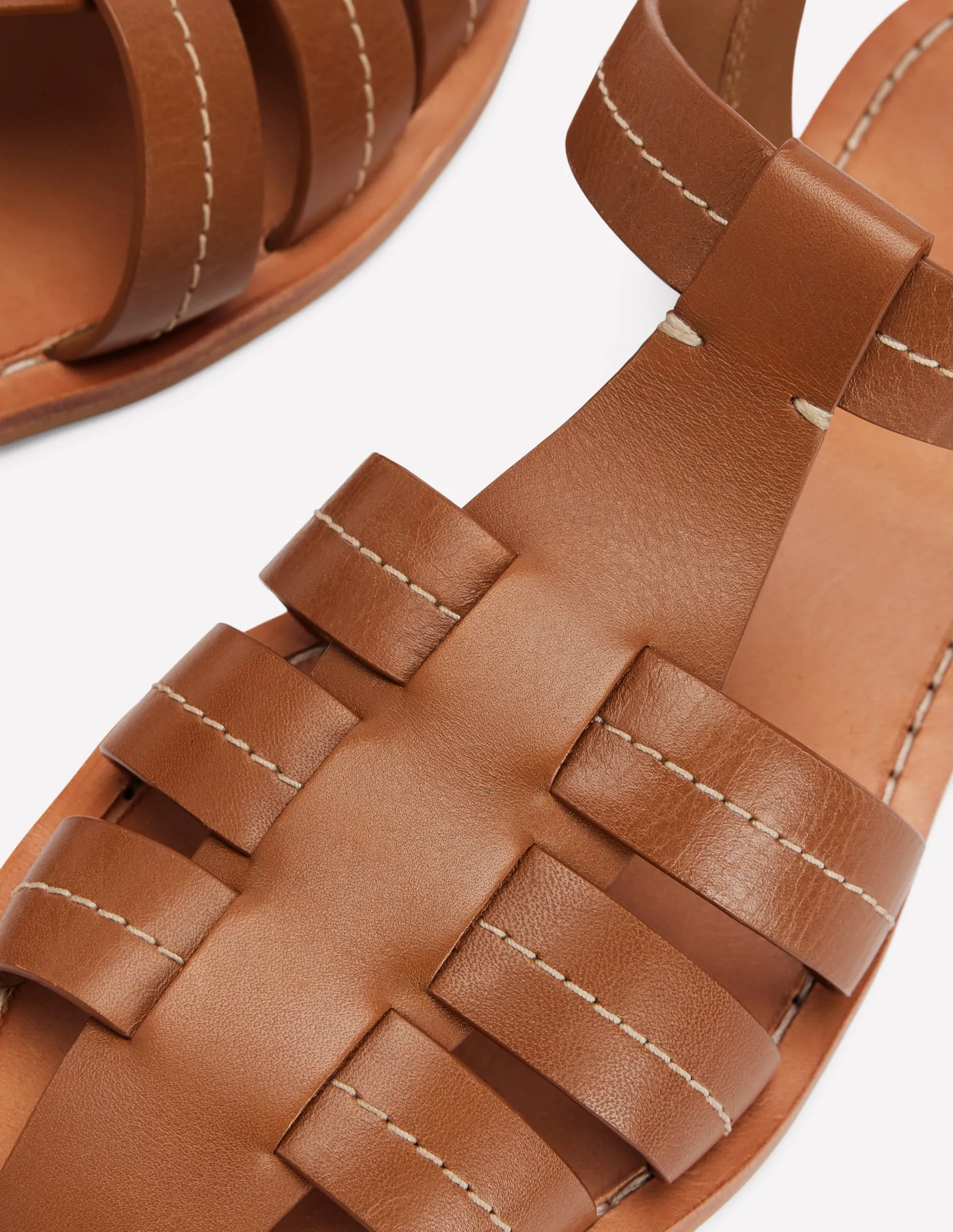 Fisherman Flat Sandals-Tan