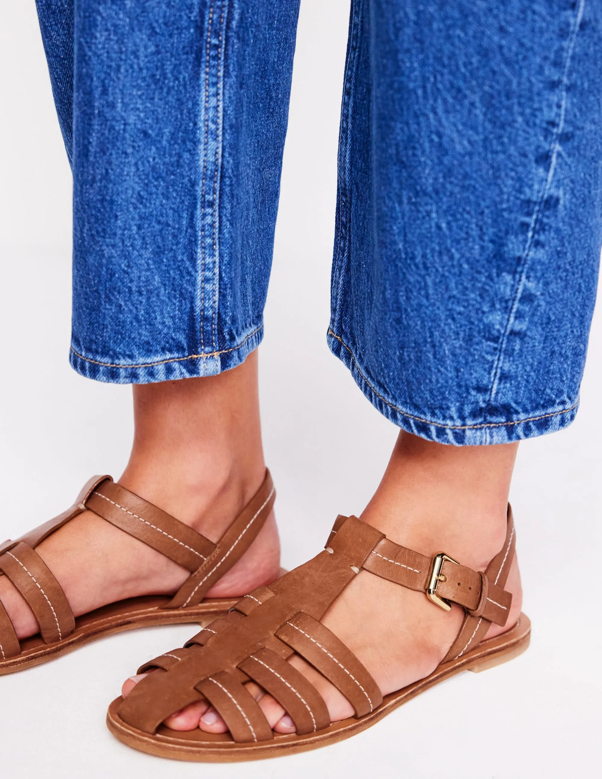 Fisherman Flat Sandals-Tan