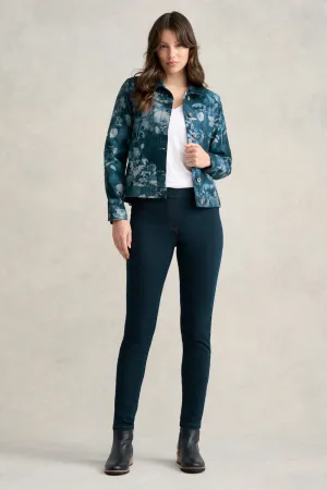 Floral Print Denim Jacket - Floral Denim