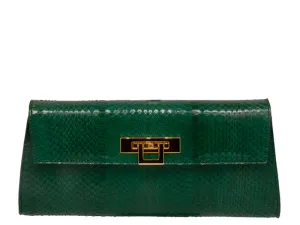 Fonteyn Clutch Snakeskin - Emerald