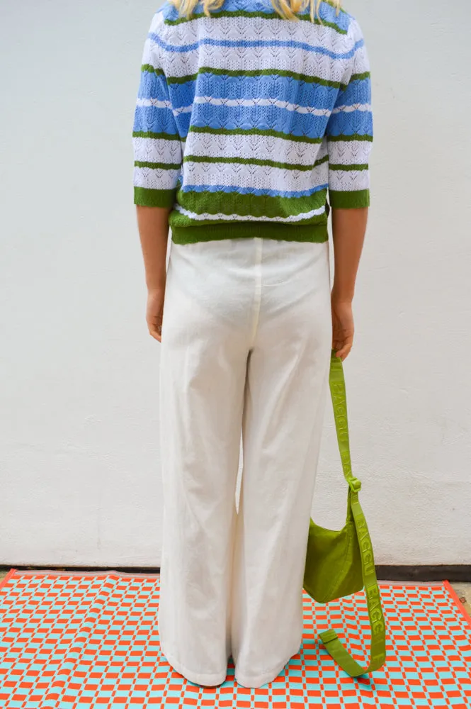 Fransa Maddie Whisper White Trousers