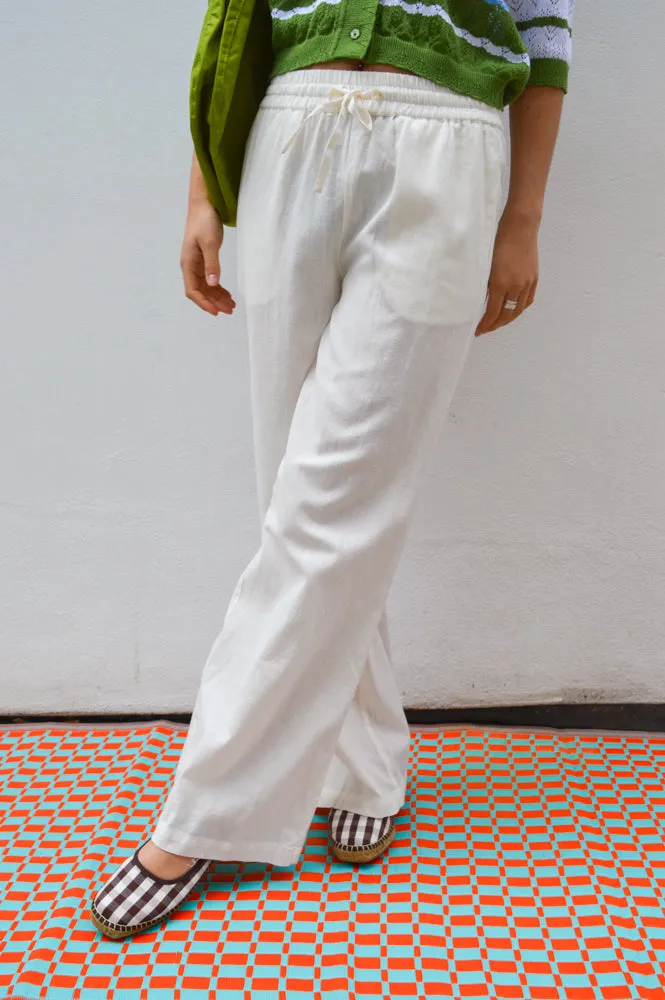 Fransa Maddie Whisper White Trousers