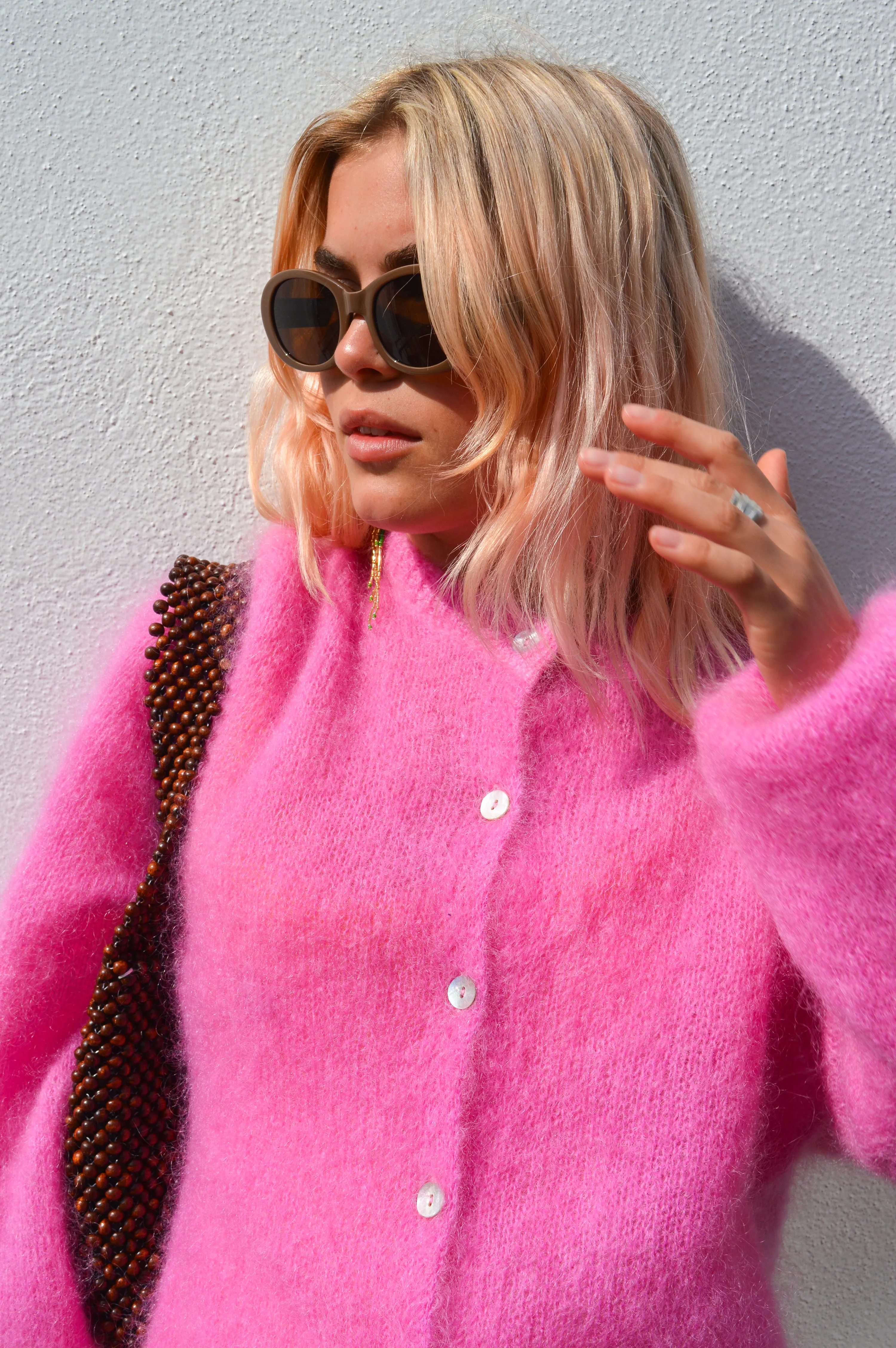 FRNCH Calixta Rose Cardigan
