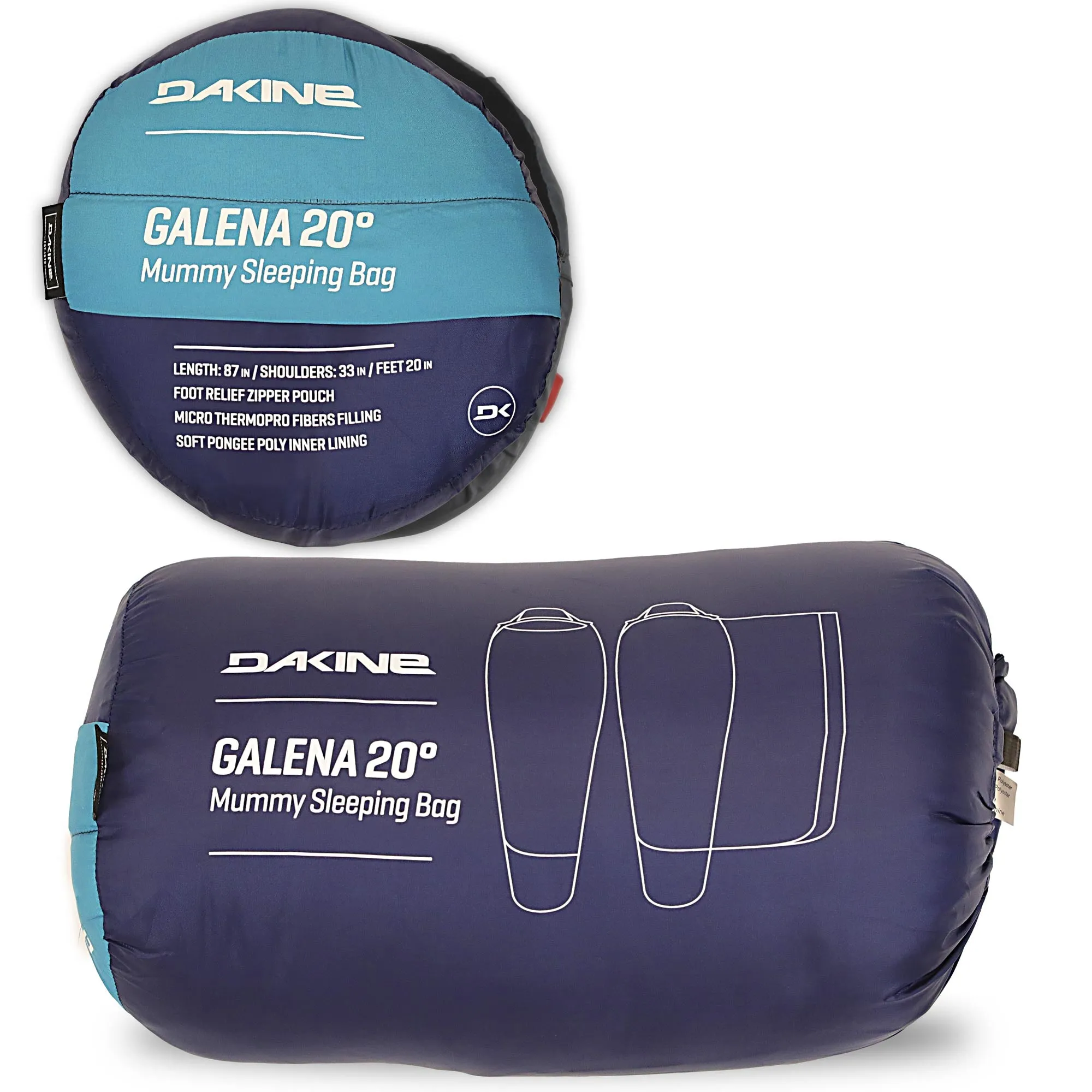 Galena 20 Series Sleeping Bag - Naval/Vibrant Orange