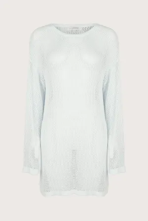 Genie Long Sleeved Net Dress - White