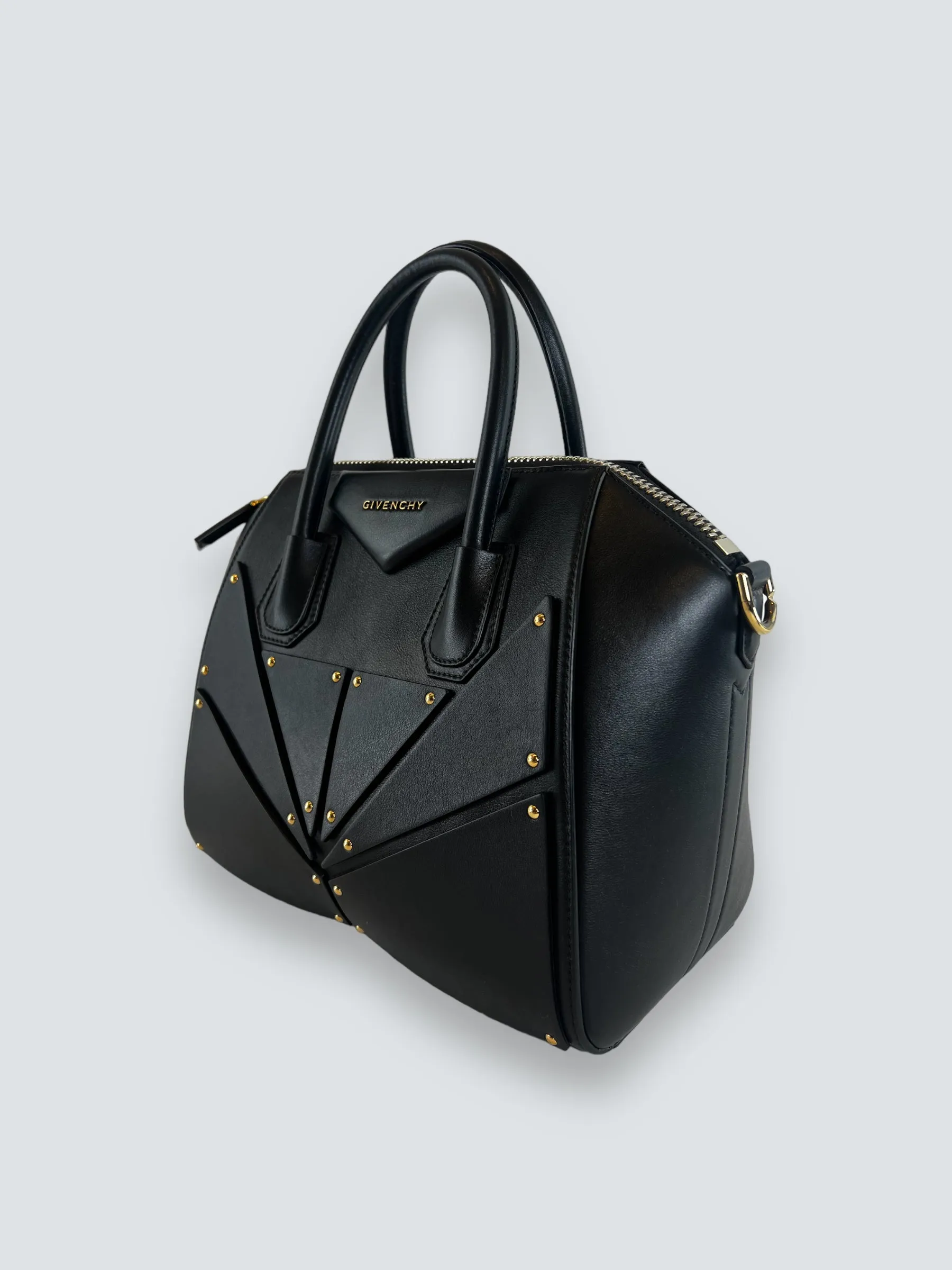 Givenchy Black Studded Leather Antigona Tote