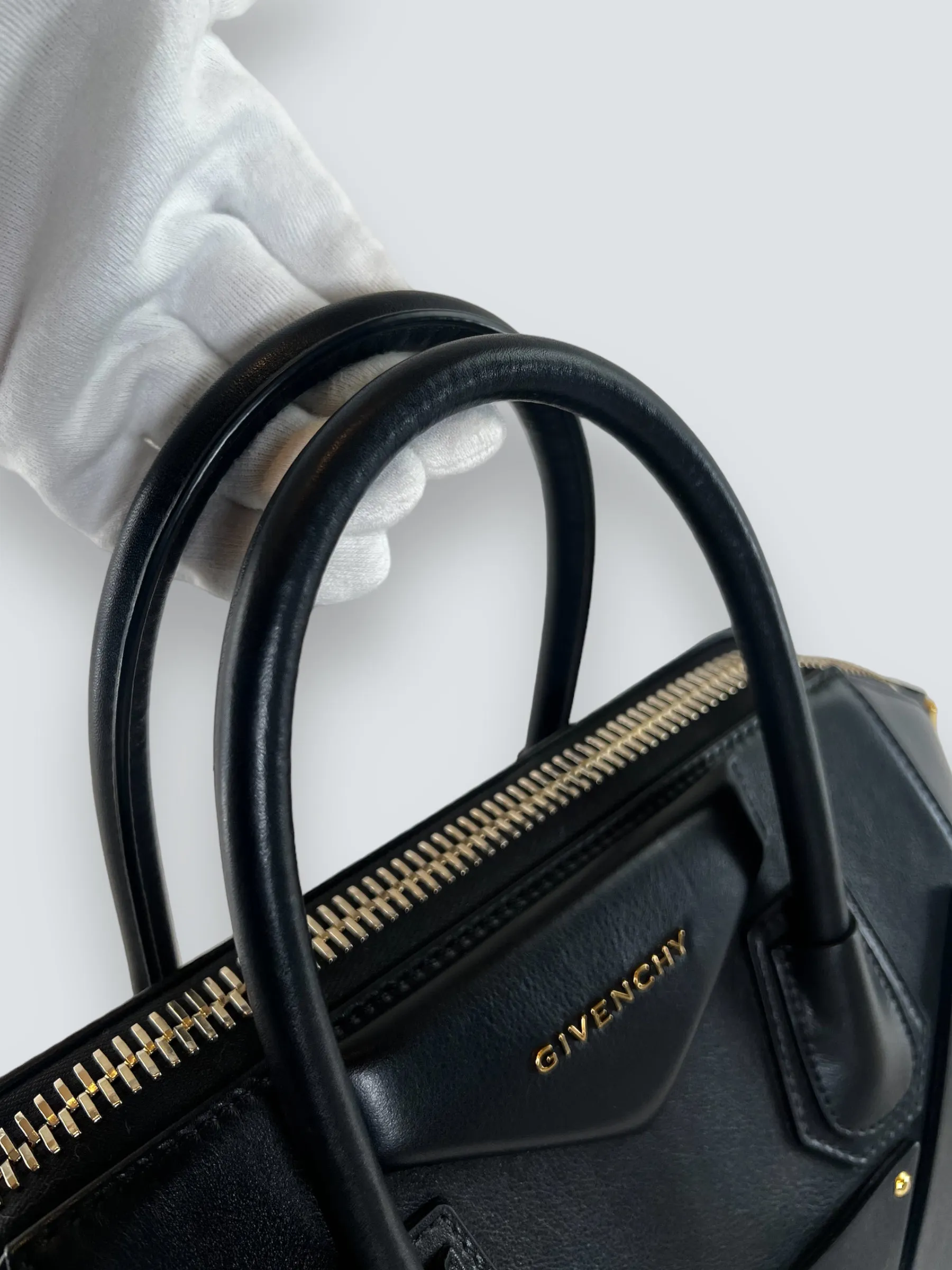 Givenchy Black Studded Leather Antigona Tote
