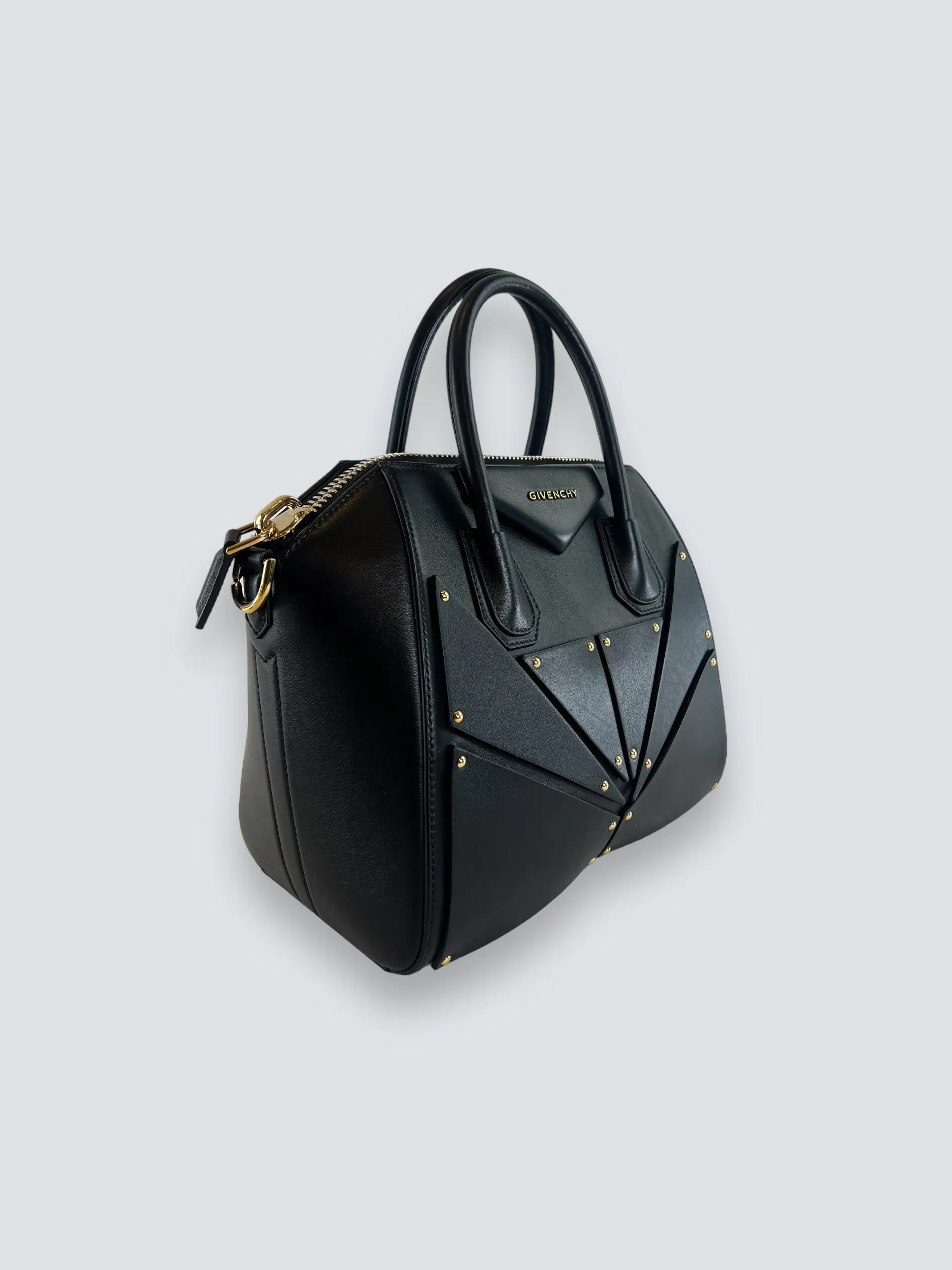 Givenchy Black Studded Leather Antigona Tote