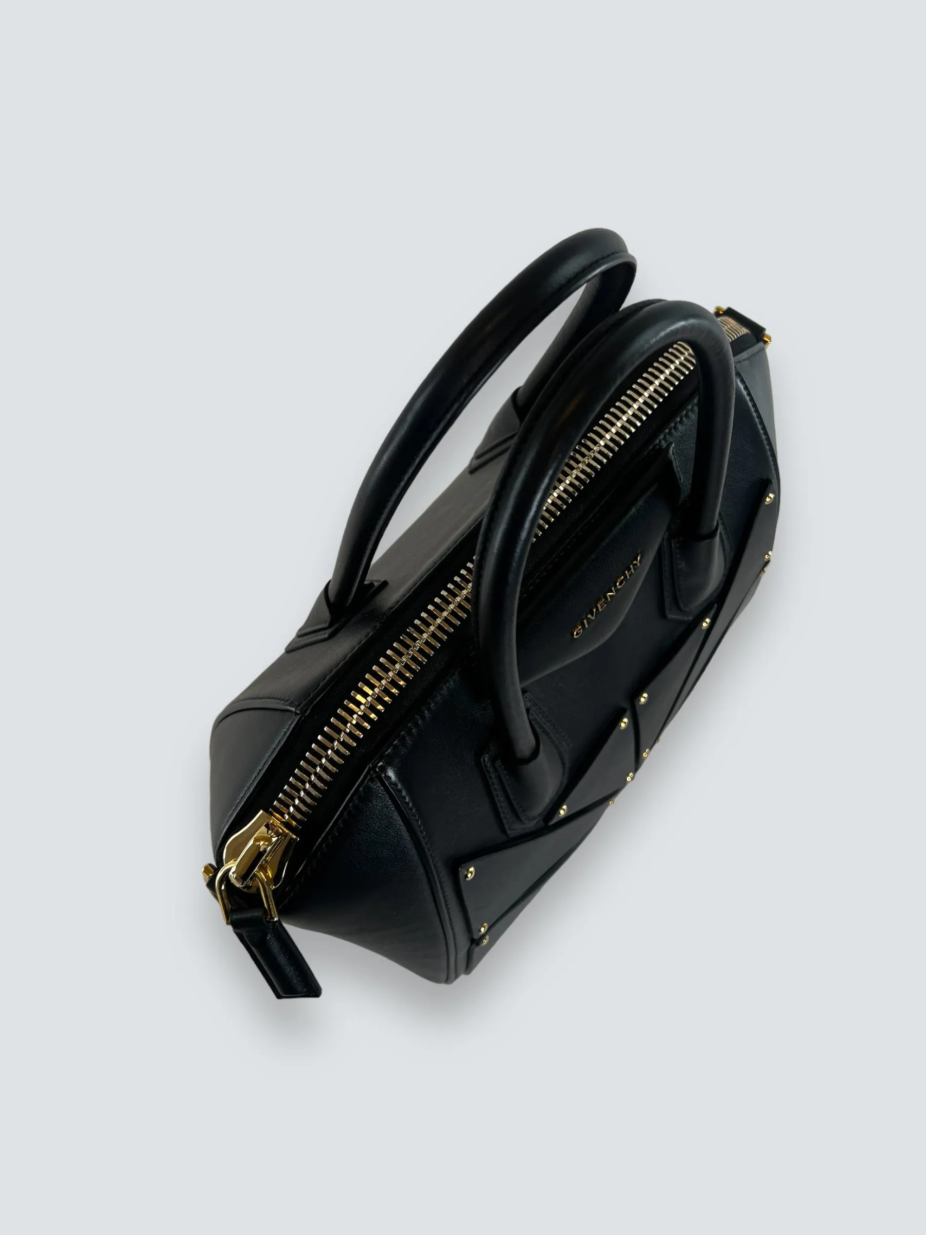 Givenchy Black Studded Leather Antigona Tote
