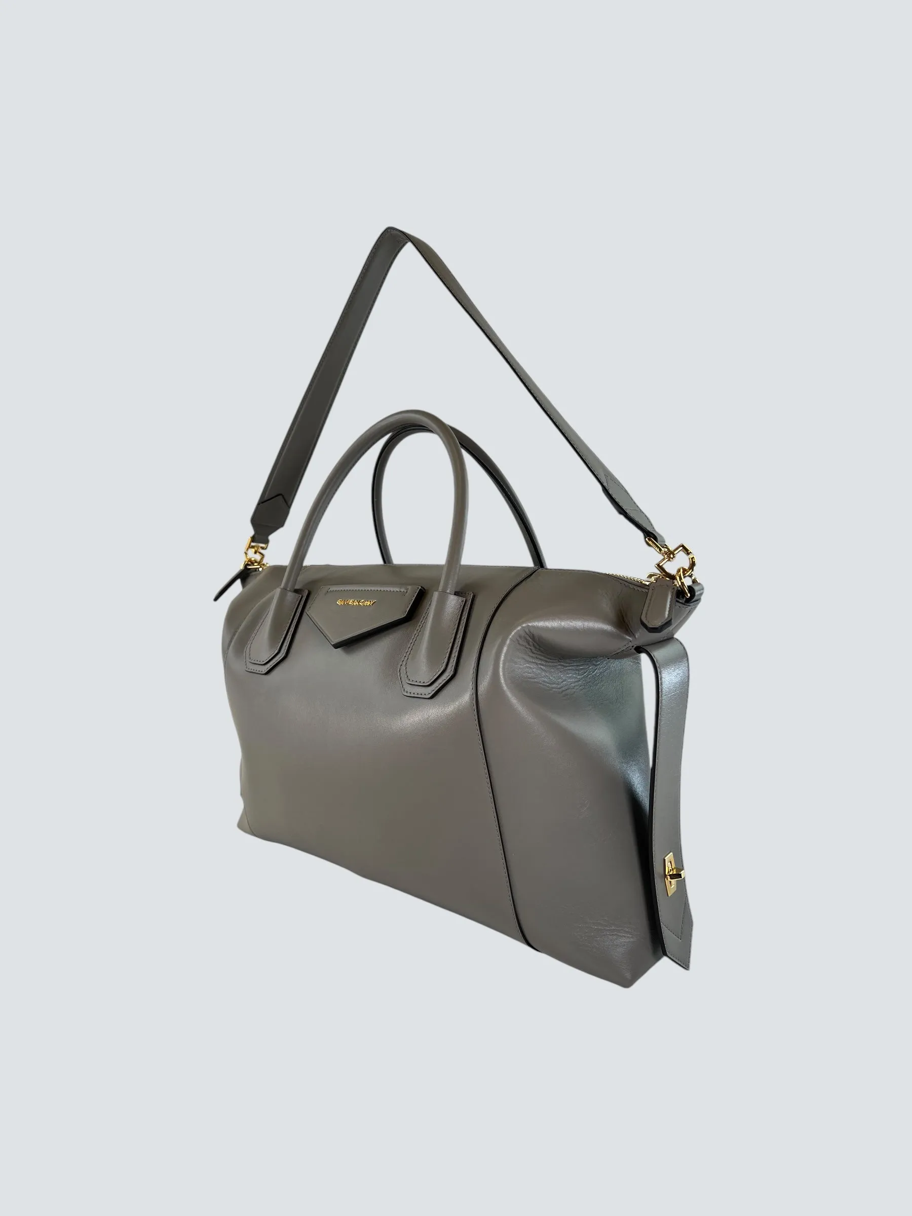 Givenchy Grey Soft Leather Antigona Large Tote