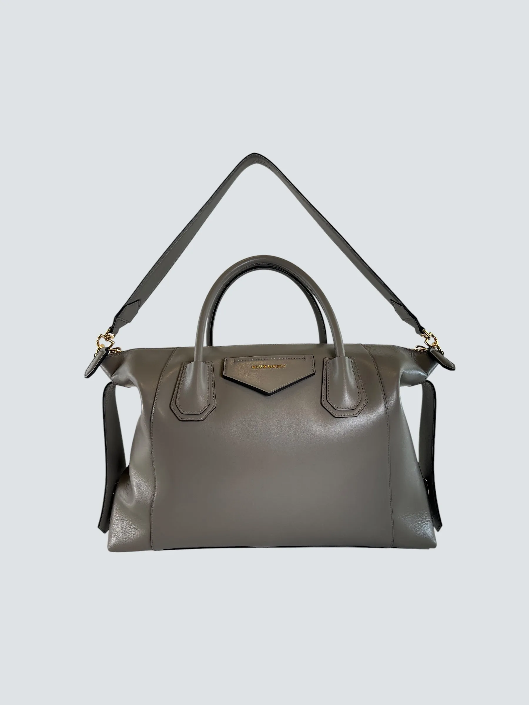 Givenchy Grey Soft Leather Antigona Large Tote