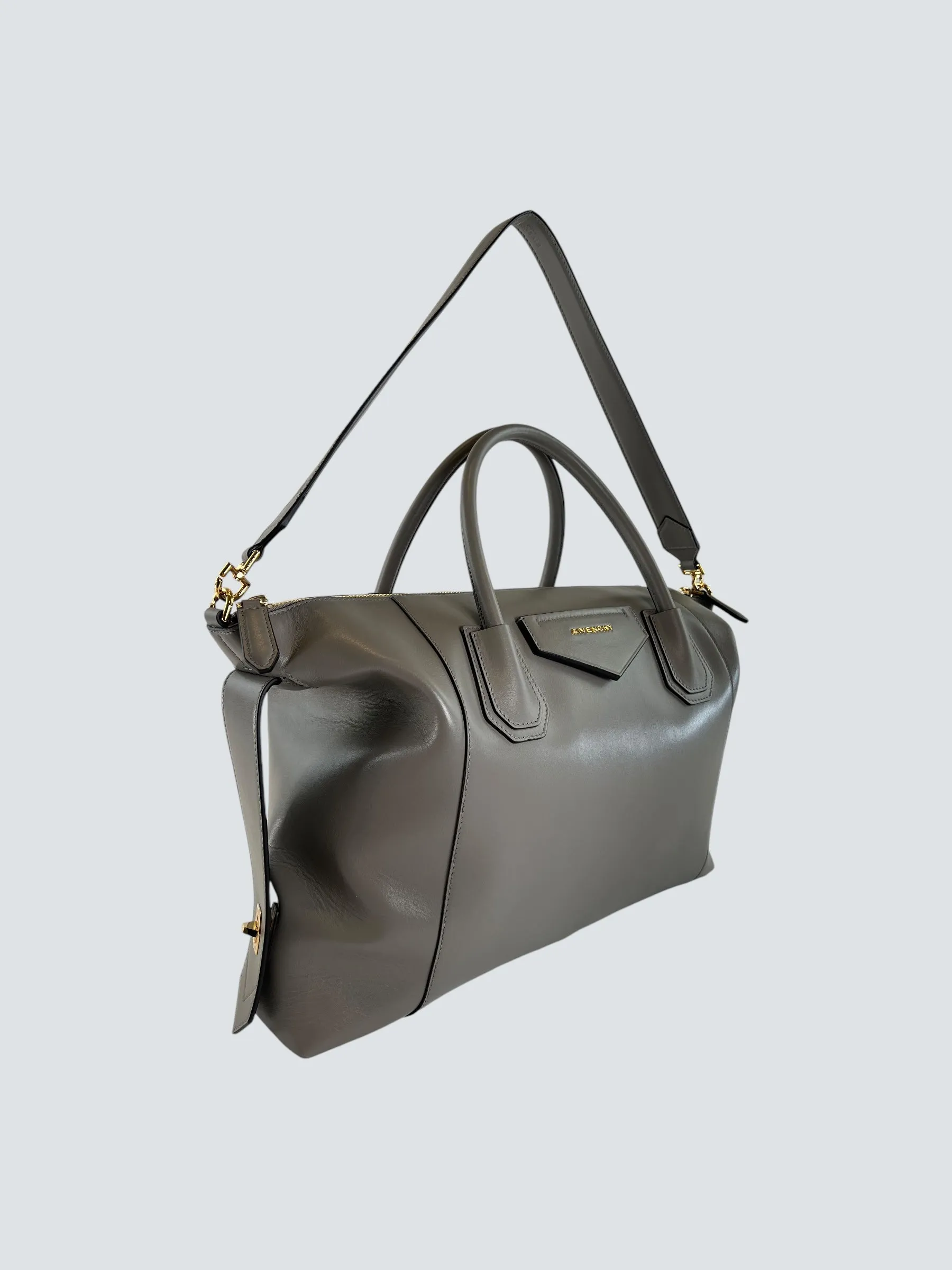 Givenchy Grey Soft Leather Antigona Large Tote