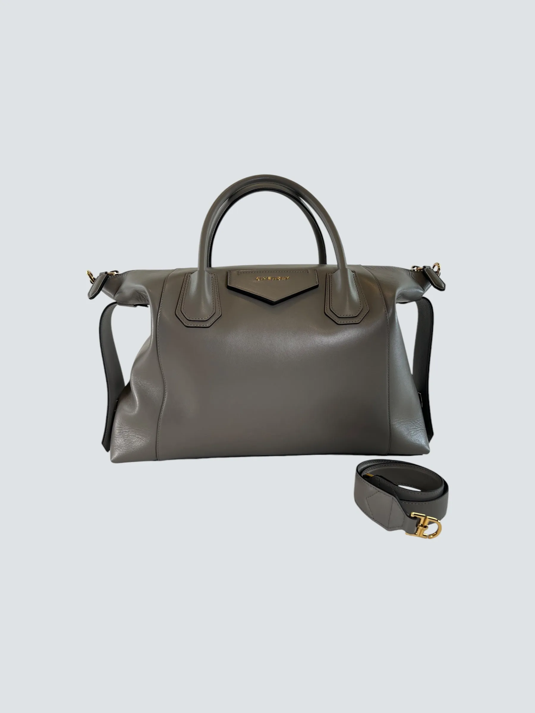 Givenchy Grey Soft Leather Antigona Large Tote