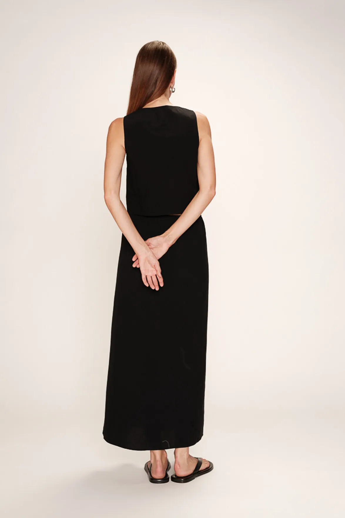 Grace & Mila Rubens Black Tie-Up Top