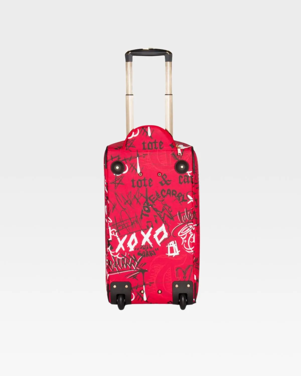 Graffiti Rolling Duffle Bag in Red