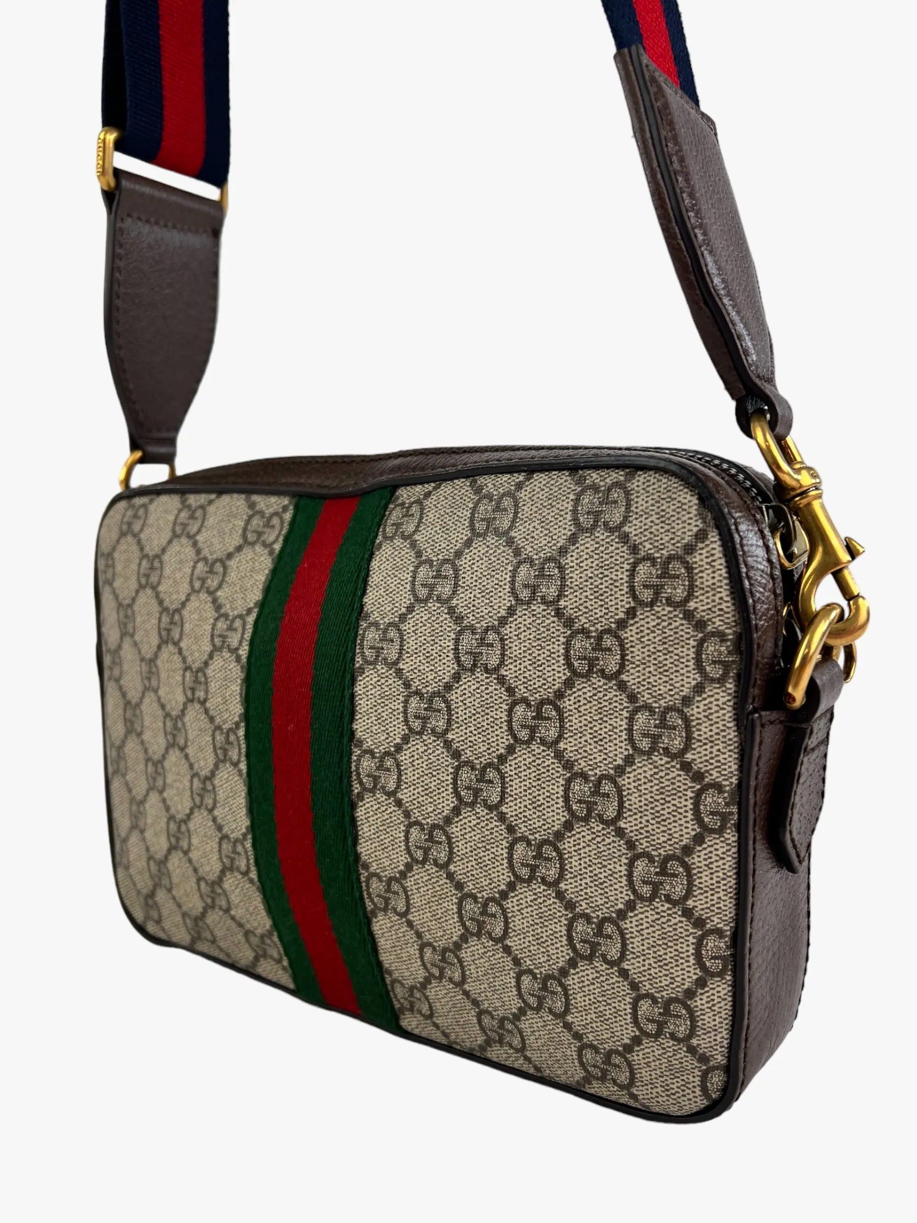Gucci Monogram Canvas & Leather Ophidia GG Crossbody
