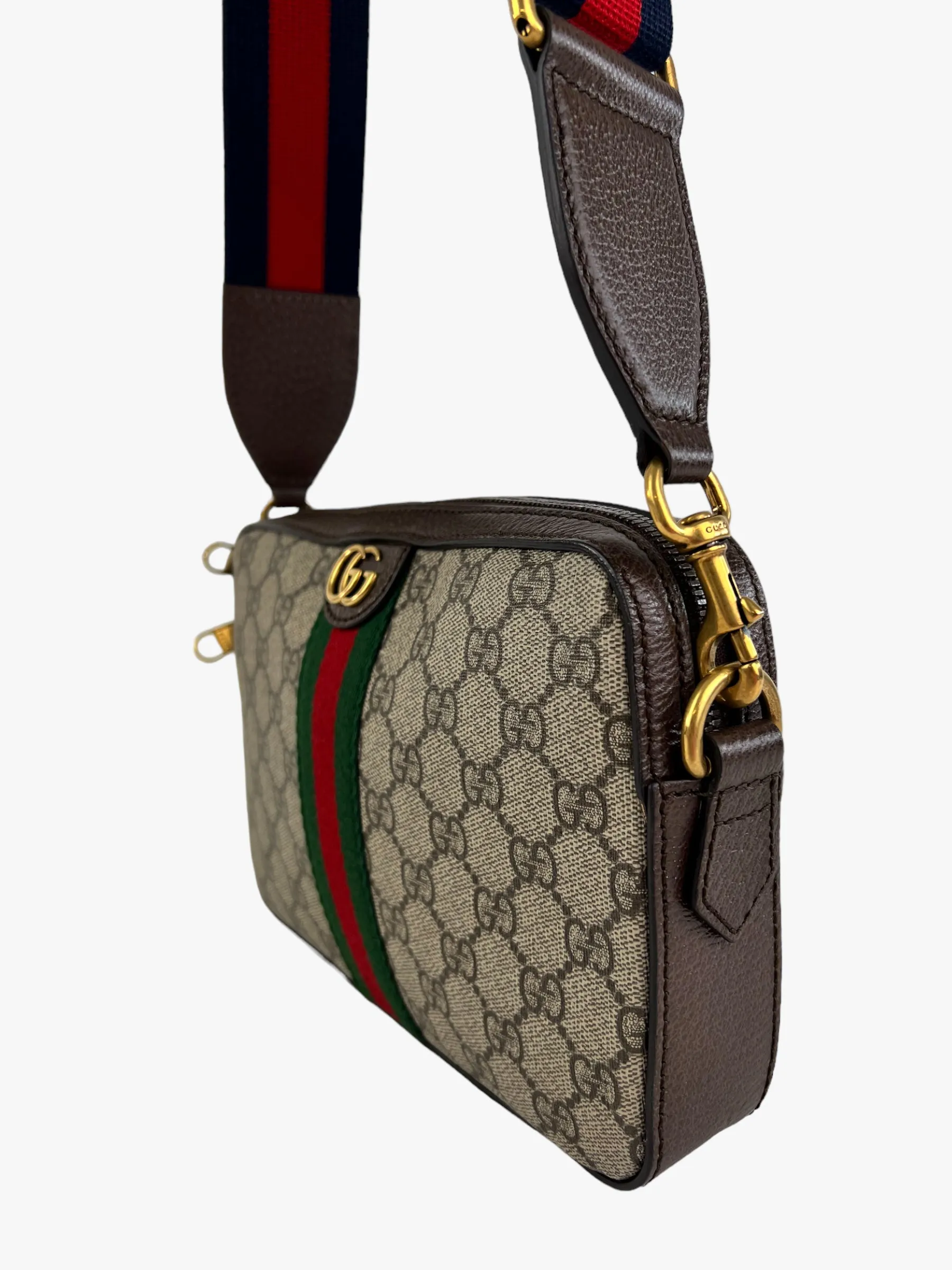 Gucci Monogram Canvas & Leather Ophidia GG Crossbody