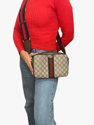 Gucci Monogram Canvas & Leather Ophidia GG Crossbody