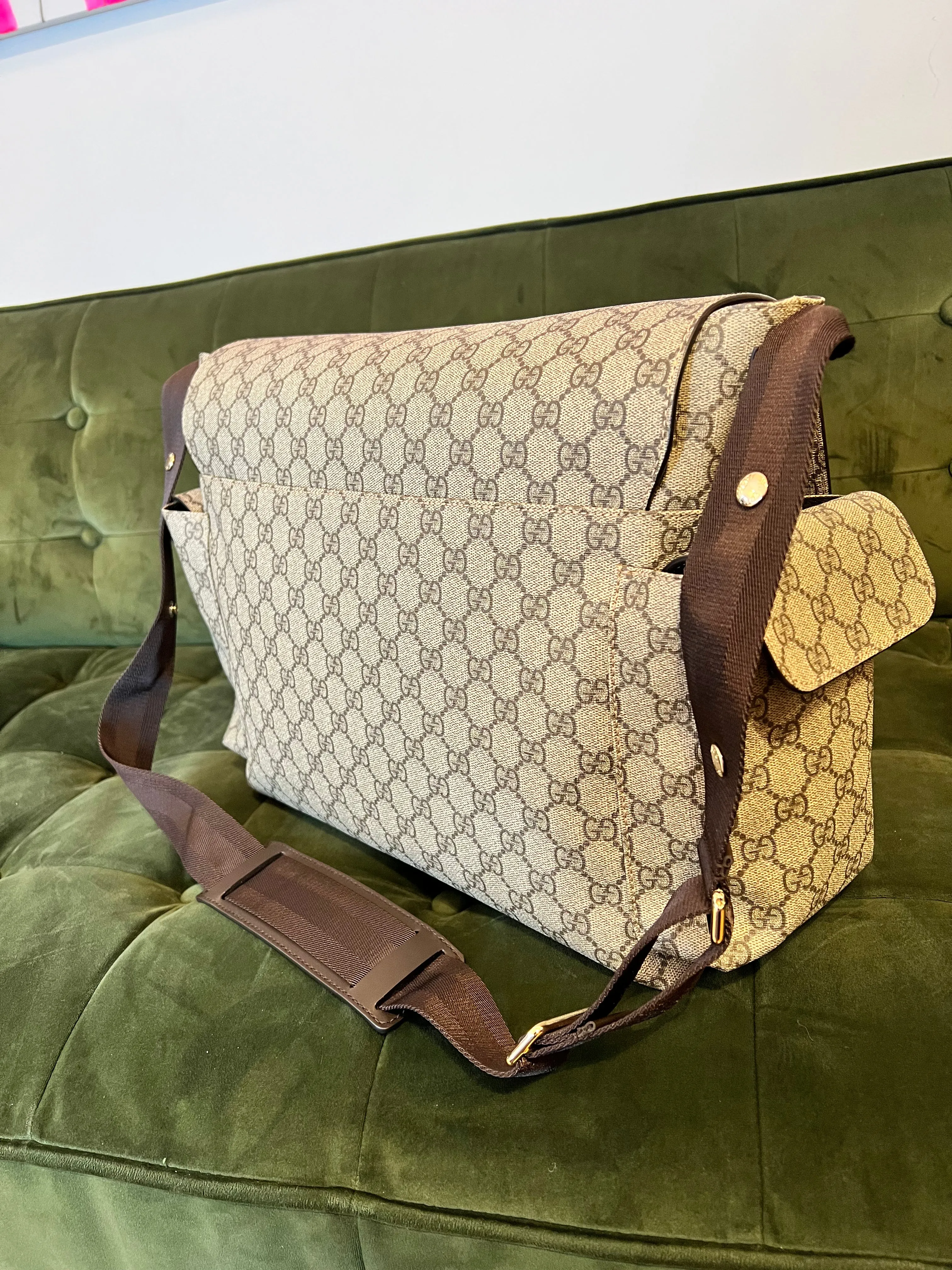Gucci Monogram Canvas Baby Changing Bag