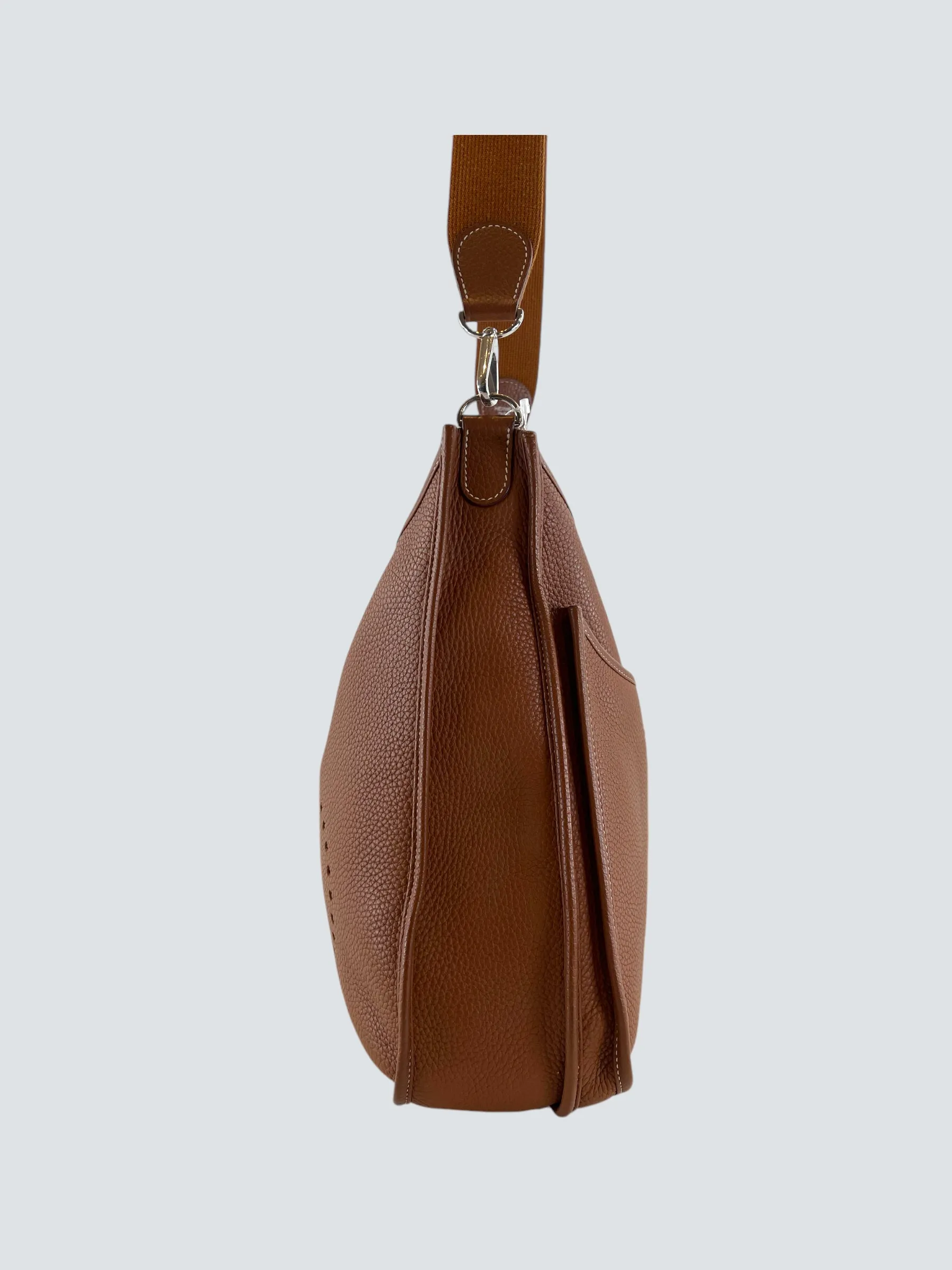 Hermes Tan Leather Evelyne 29