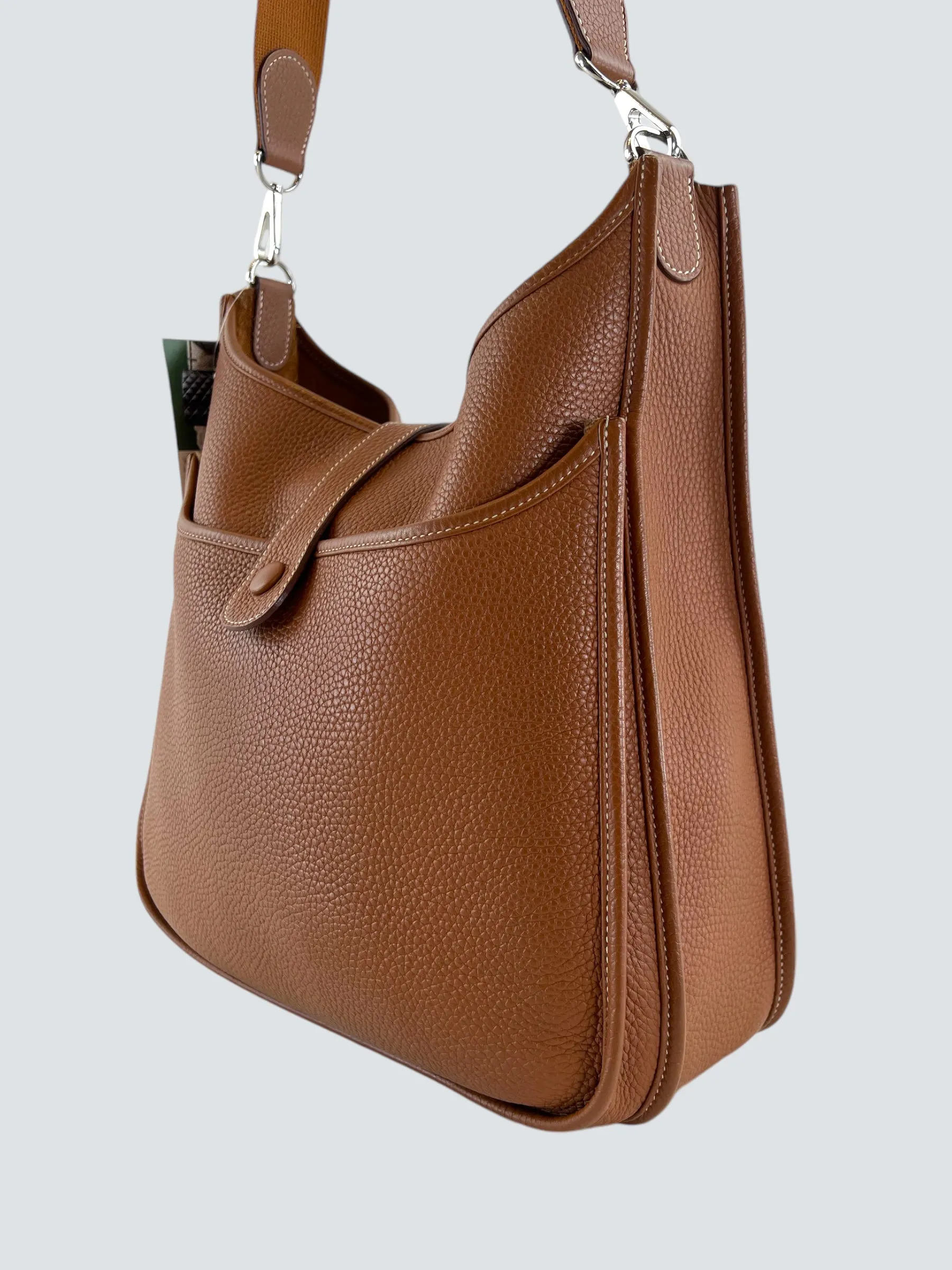 Hermes Tan Leather Evelyne 29