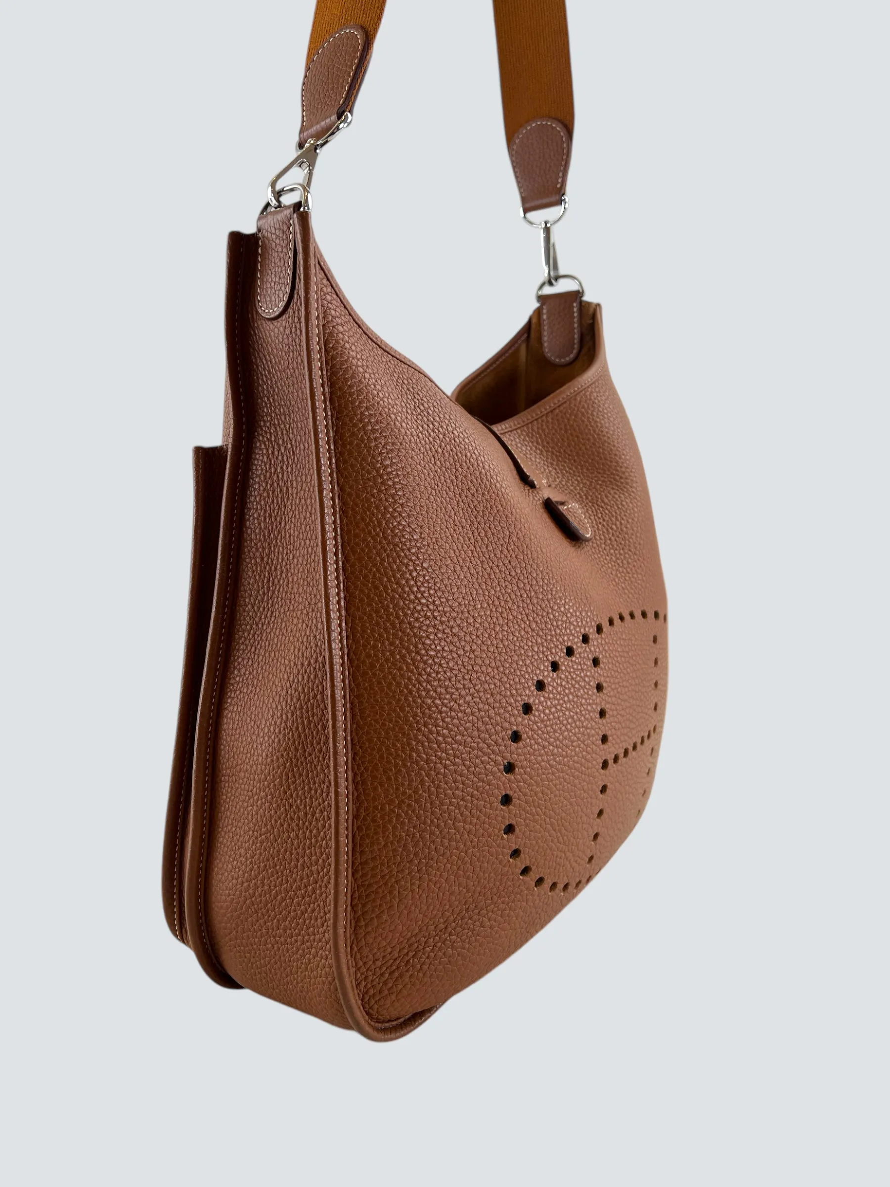 Hermes Tan Leather Evelyne 29
