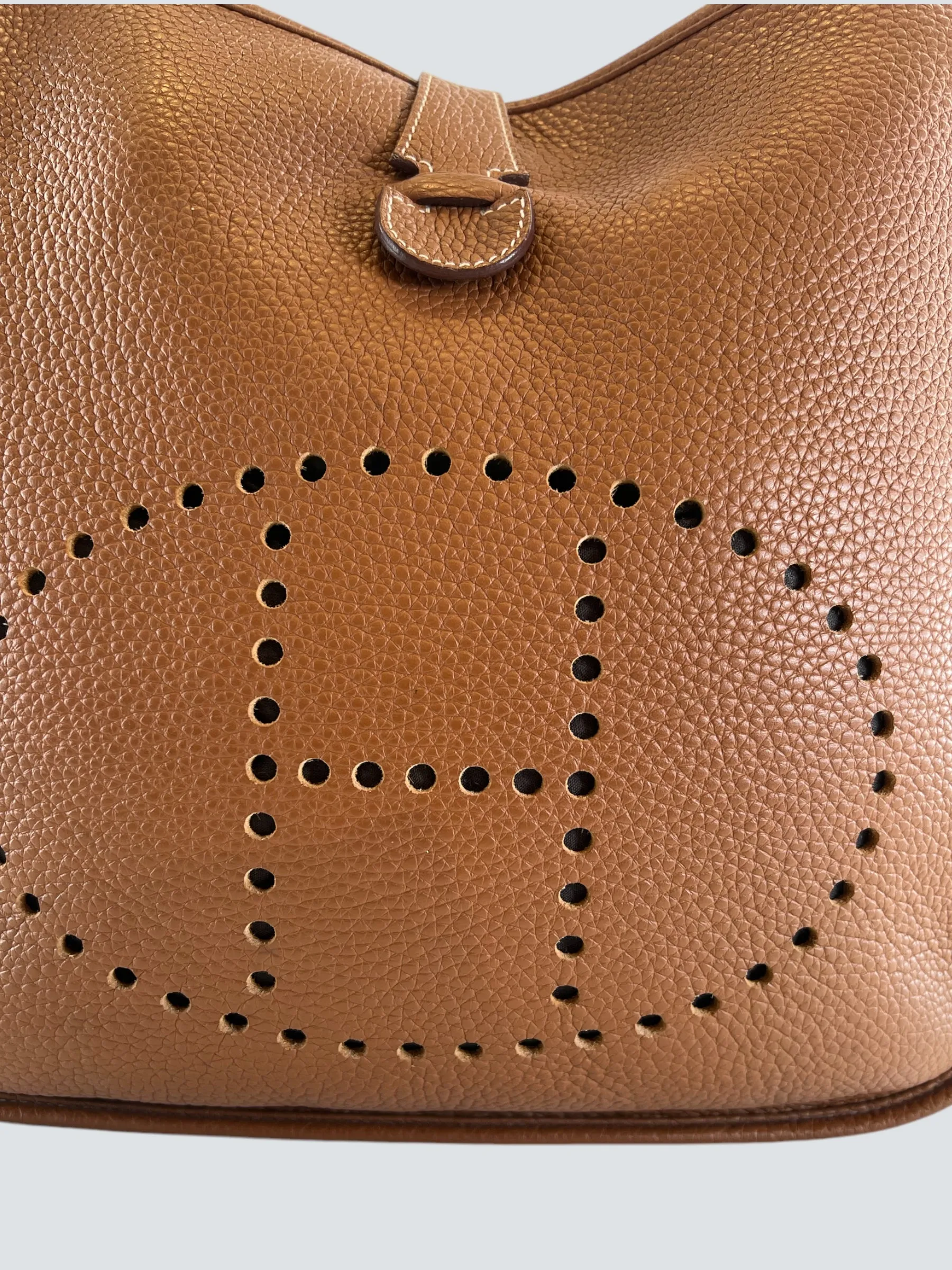 Hermes Tan Leather Evelyne 29