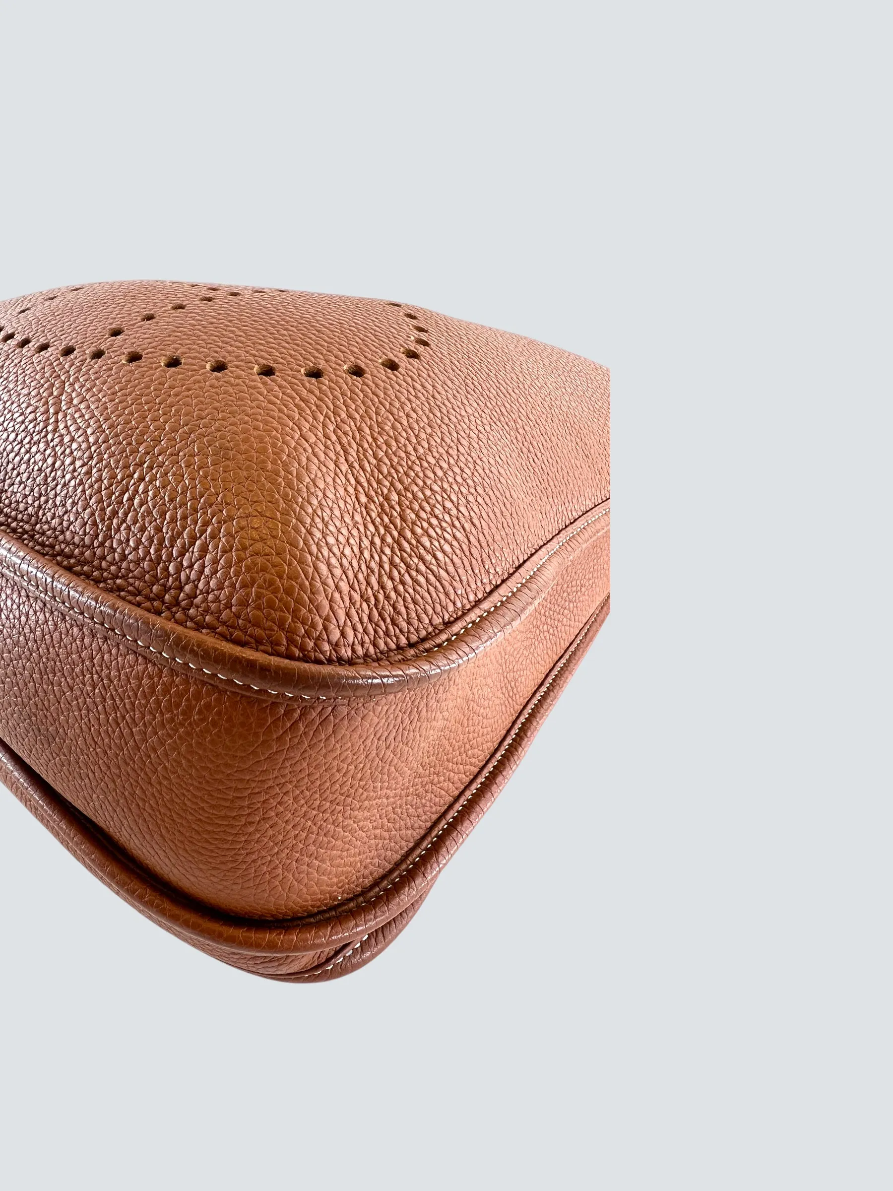 Hermes Tan Leather Evelyne 29