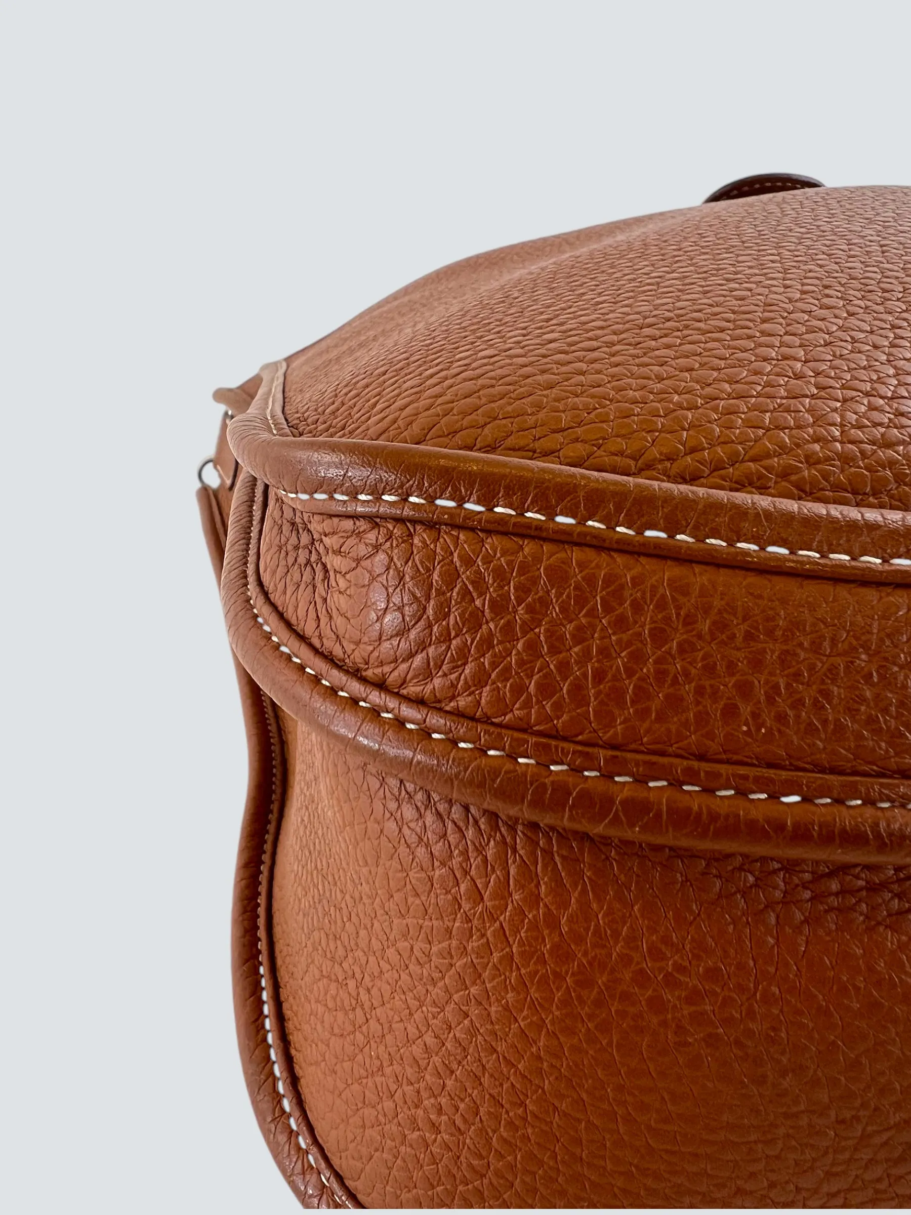 Hermes Tan Leather Evelyne 29