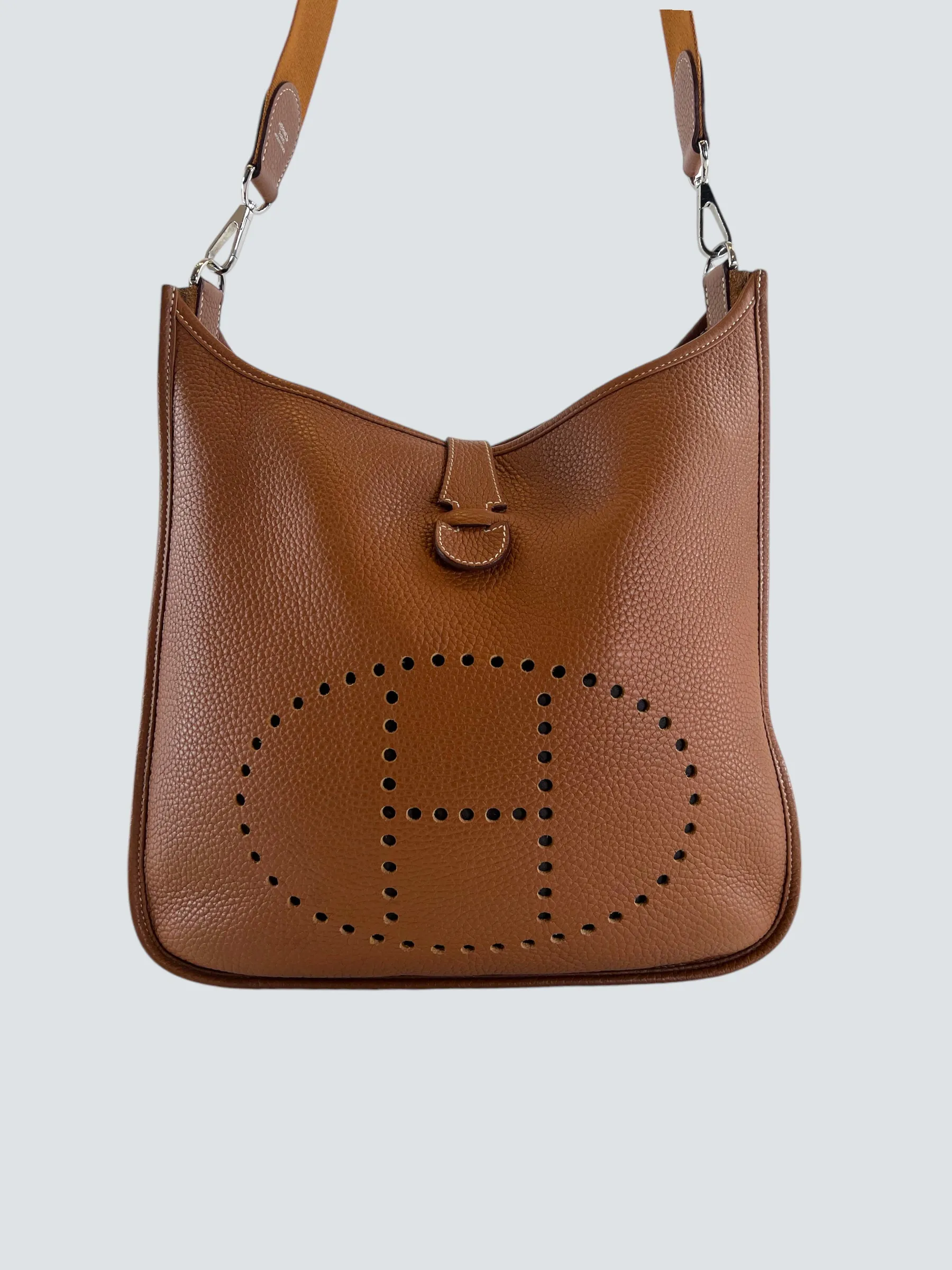 Hermes Tan Leather Evelyne 29