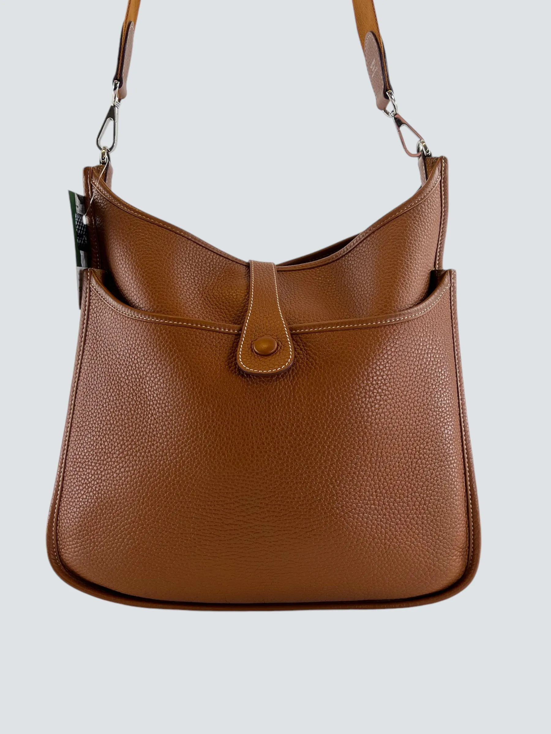 Hermes Tan Leather Evelyne 29