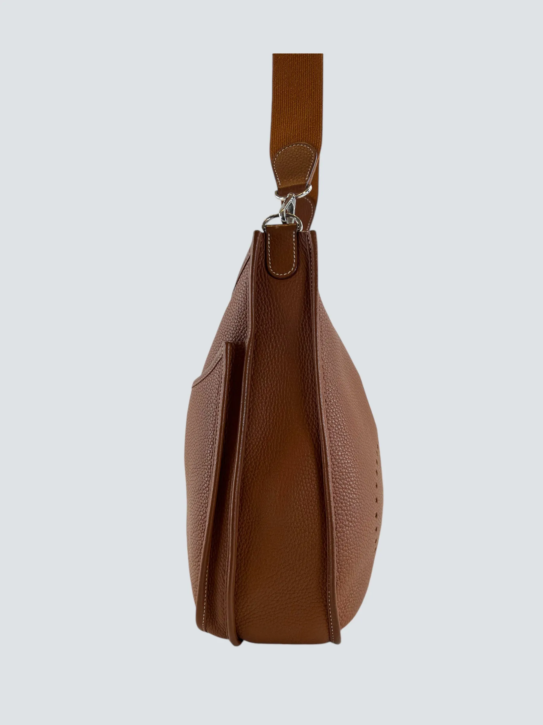 Hermes Tan Leather Evelyne 29