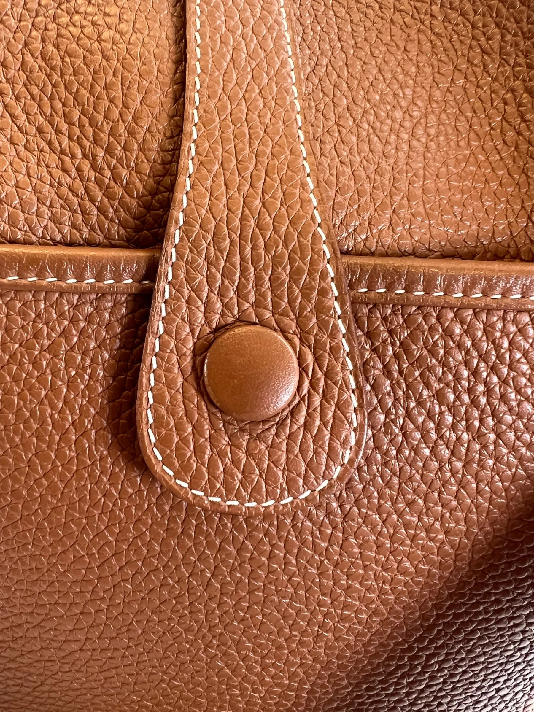Hermes Tan Leather Evelyne 29