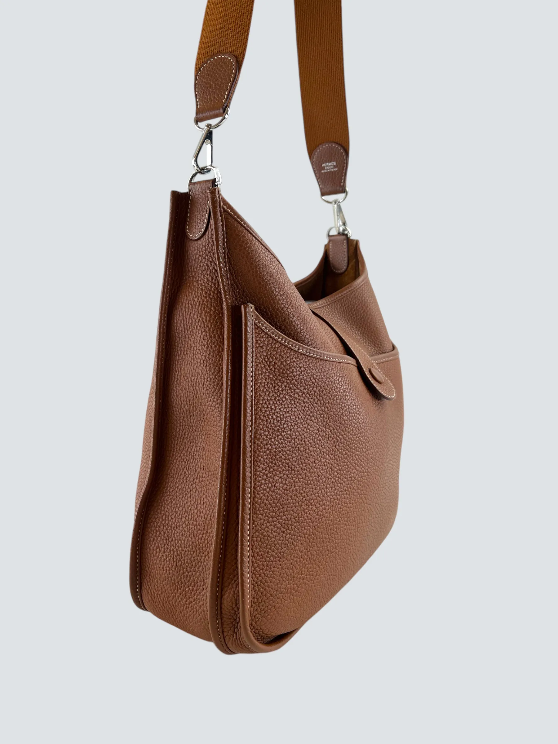 Hermes Tan Leather Evelyne 29