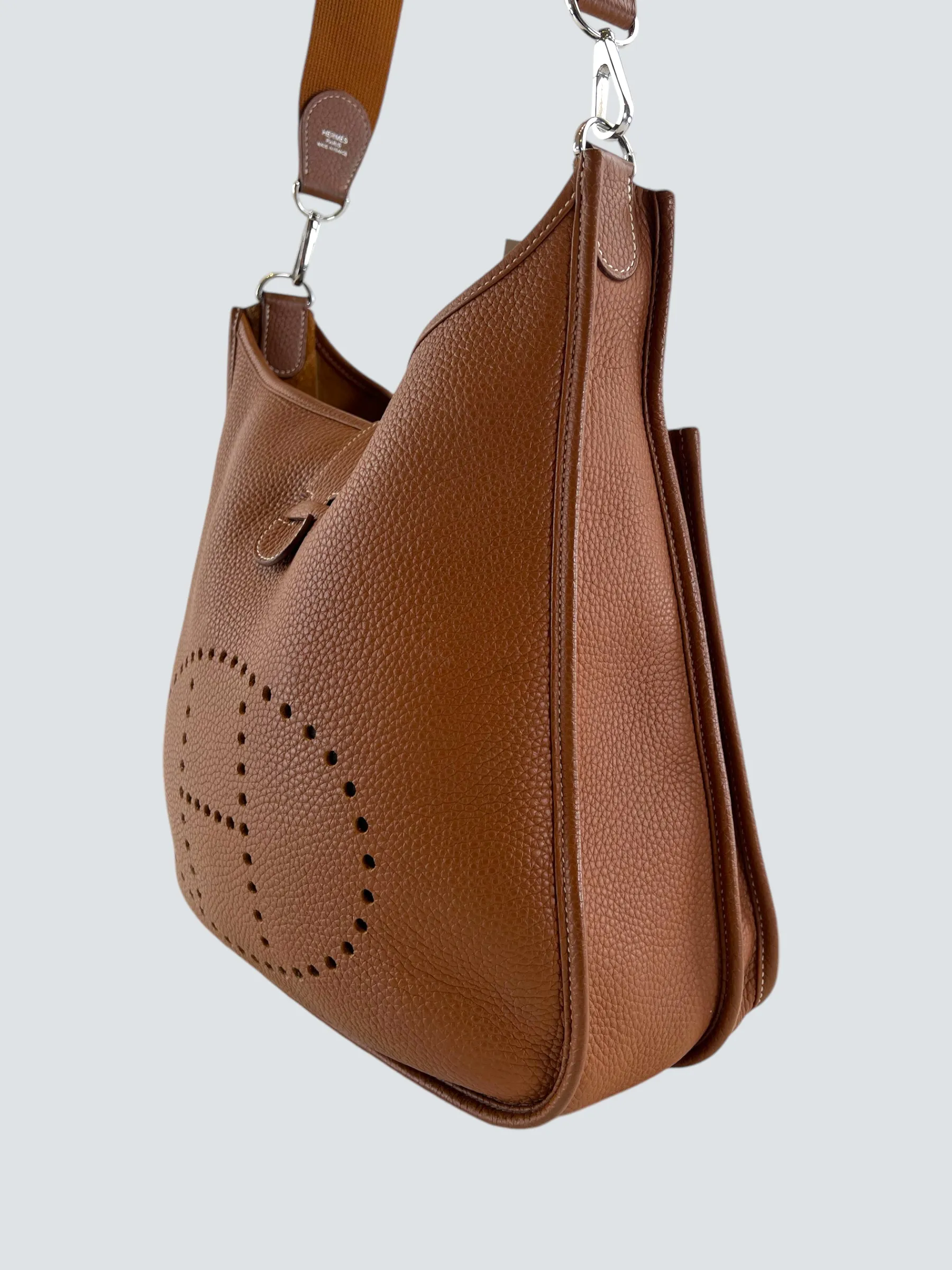 Hermes Tan Leather Evelyne 29
