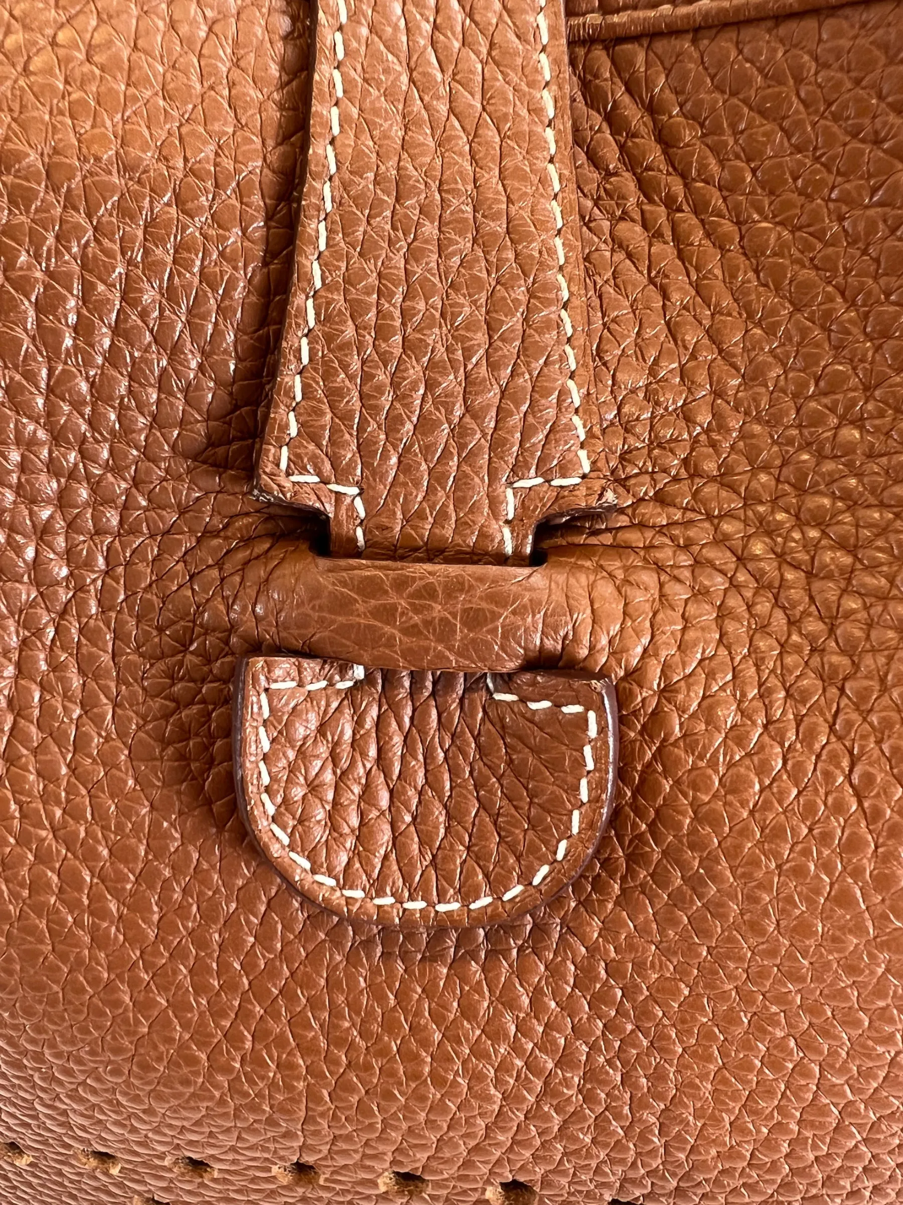 Hermes Tan Leather Evelyne 29