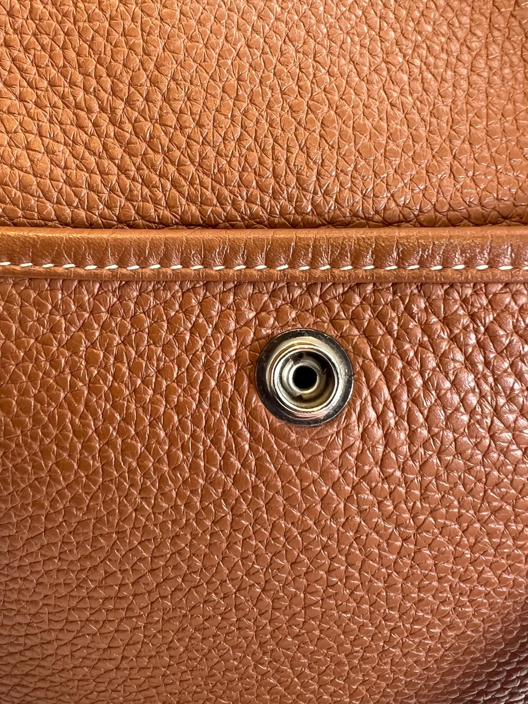 Hermes Tan Leather Evelyne 29