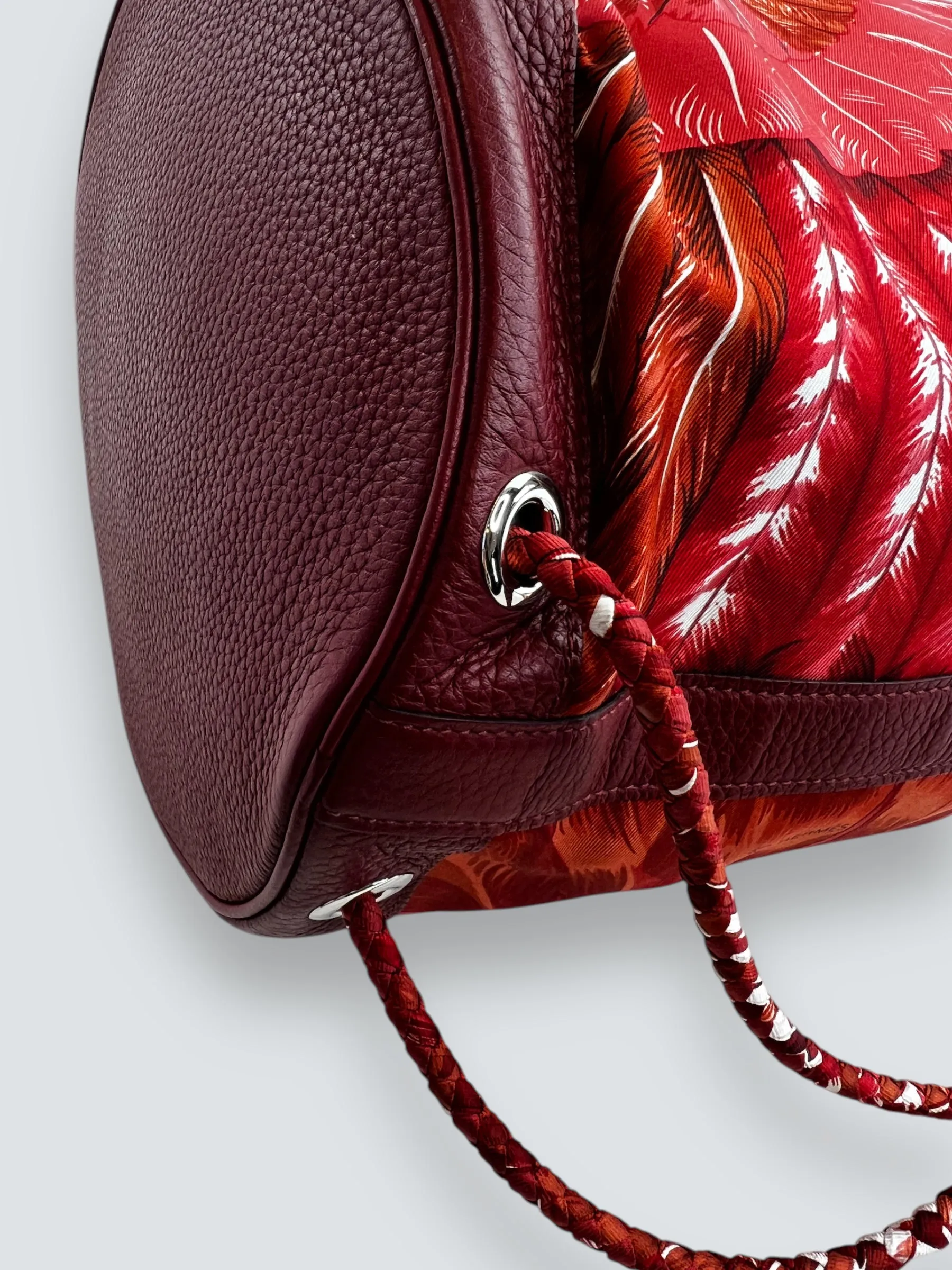Hermès Multi Colour Silk & Leather Soie Cool Backpack