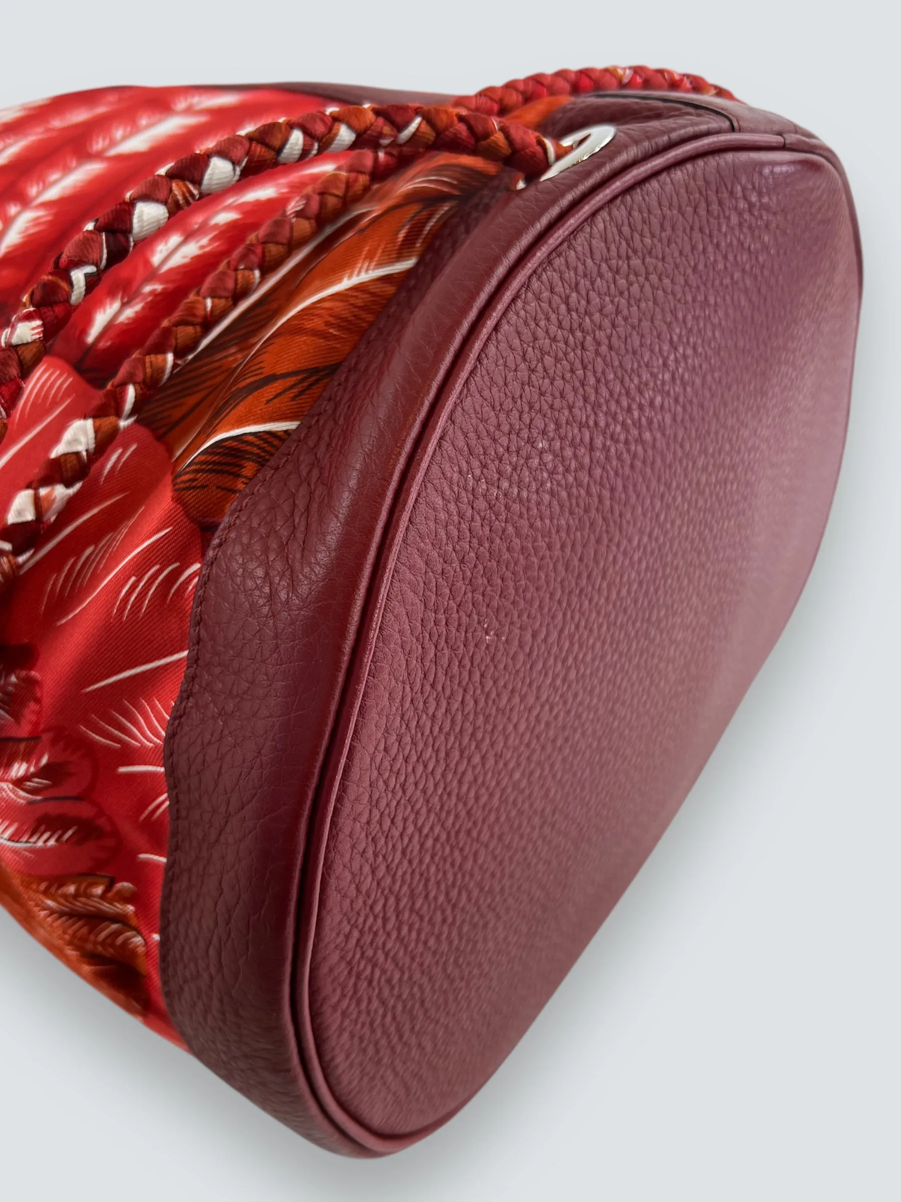 Hermès Multi Colour Silk & Leather Soie Cool Backpack