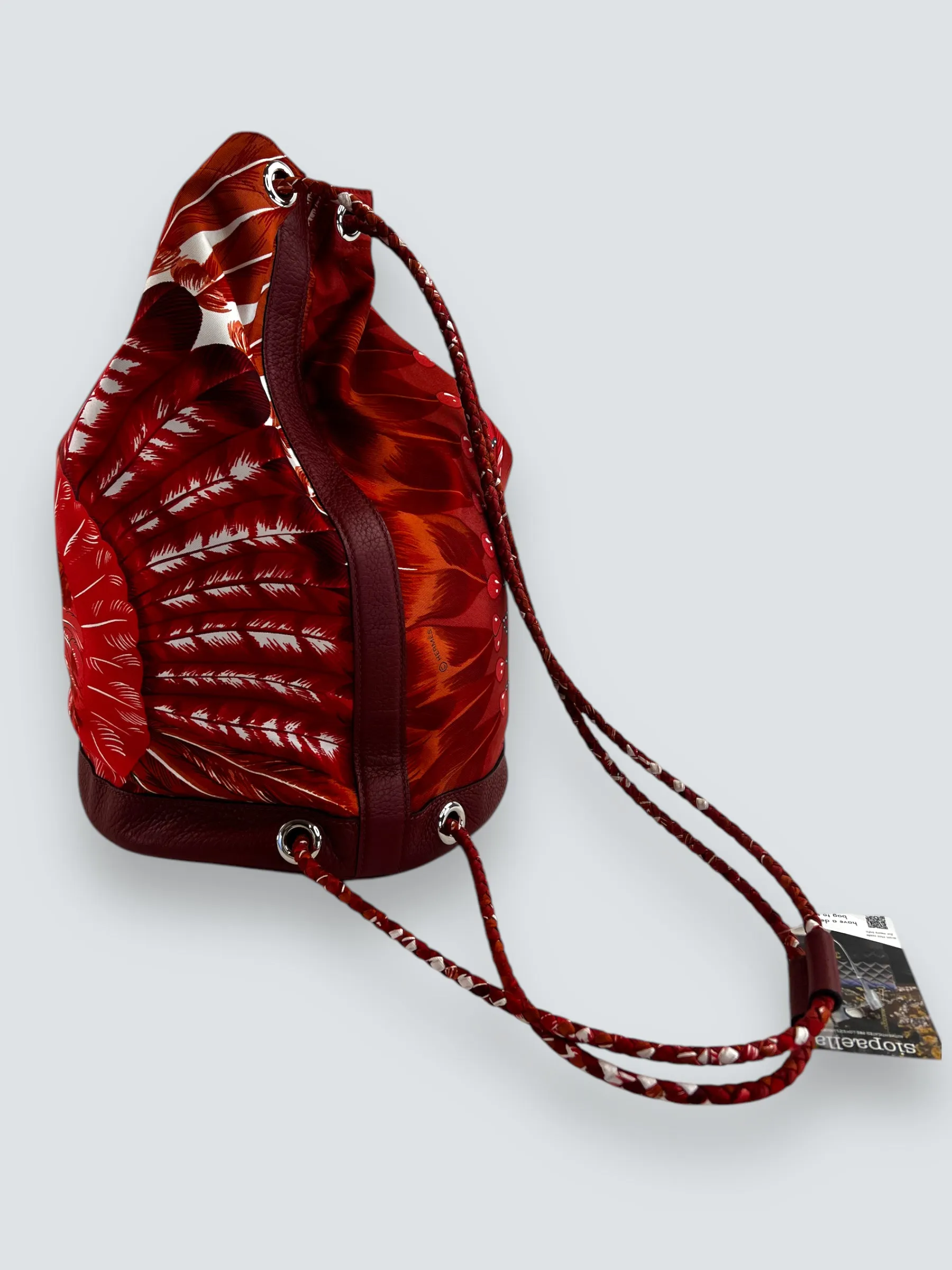 Hermès Multi Colour Silk & Leather Soie Cool Backpack