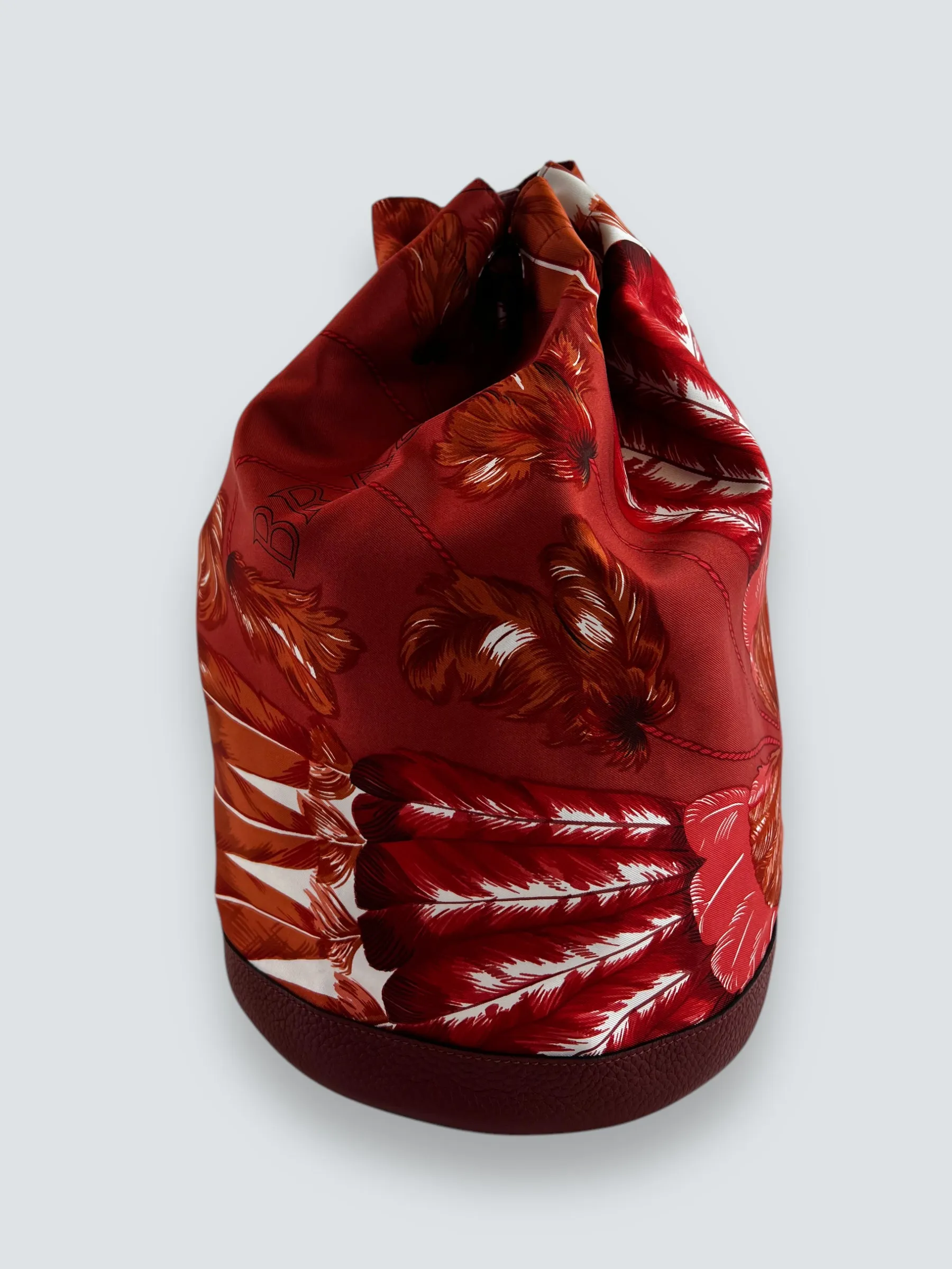 Hermès Multi Colour Silk & Leather Soie Cool Backpack