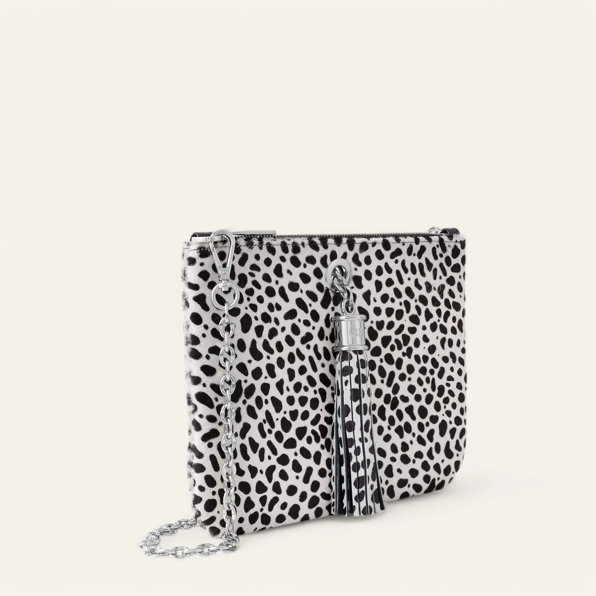 Ivy | Dalmatian Spot with Silver hardware