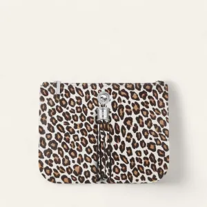 Ivy | Leopard Cream with Silver hardware